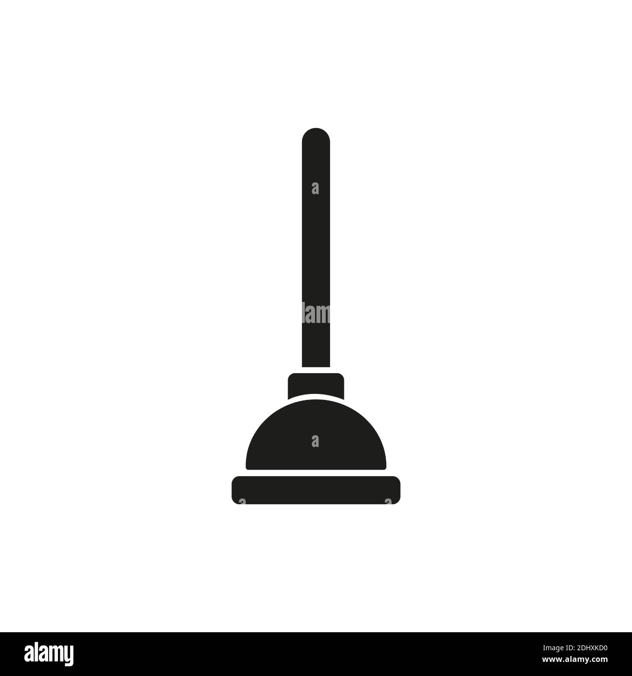 Plunger Icon Element der Sanitär-Symbol für mobile Konzept und Web-Apps. Das Symbol für den dünnen Kolben kann für Web und mobile Geräte verwendet werden. Premium-Symbol auf Weiß Stock Vektor