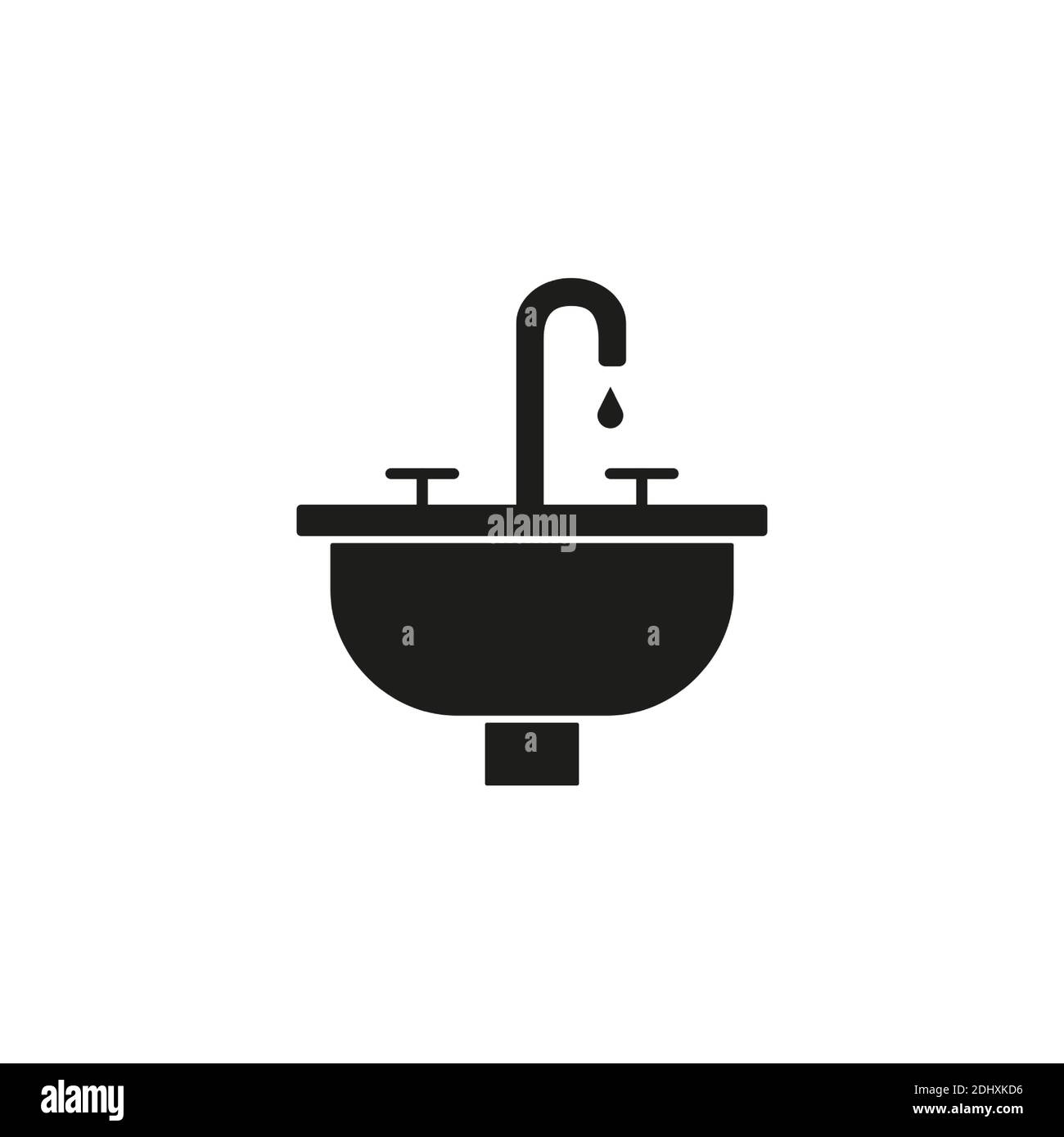 Sink Icon Element der Sanitär-Symbol für mobile Konzept und Web-Apps. Thin Line Sink Symbol kann für Web und mobile verwendet werden. Premium-Symbol auf Weiß Stock Vektor