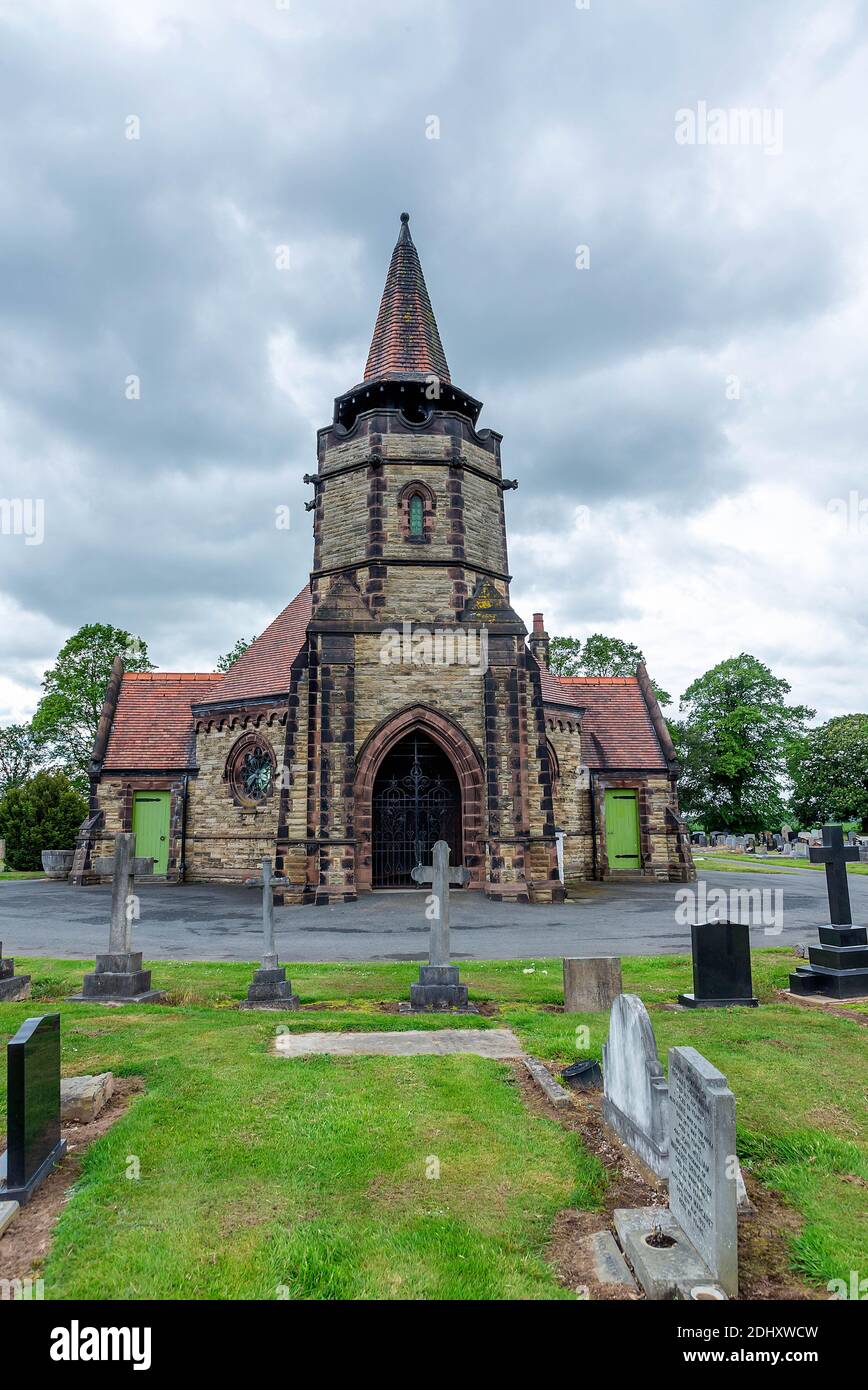 Kapelle auf dem Knutsford Friedhof Stockfoto