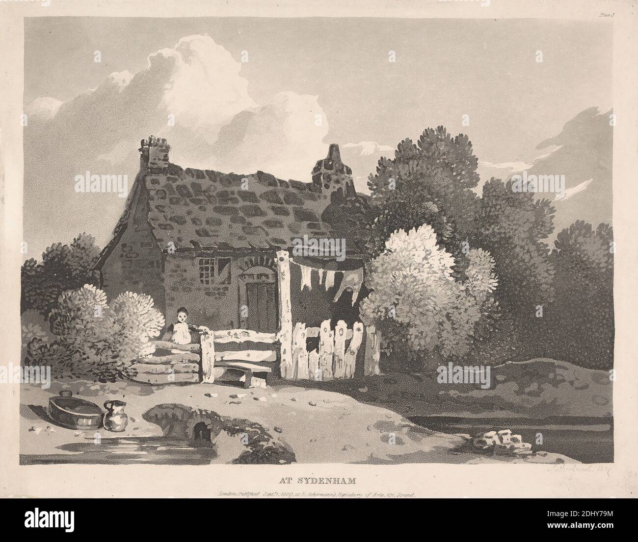 In Sydenham, Thomas Sutherland, ca. 1785–1838, britisch, nach Thomas Sutherland, ca. 1785–1838, britisch, 1809, Aquatint, Blatt: 7 7/16 x 9 1/2 Zoll (18.9 x 24,1 cm Stockfoto