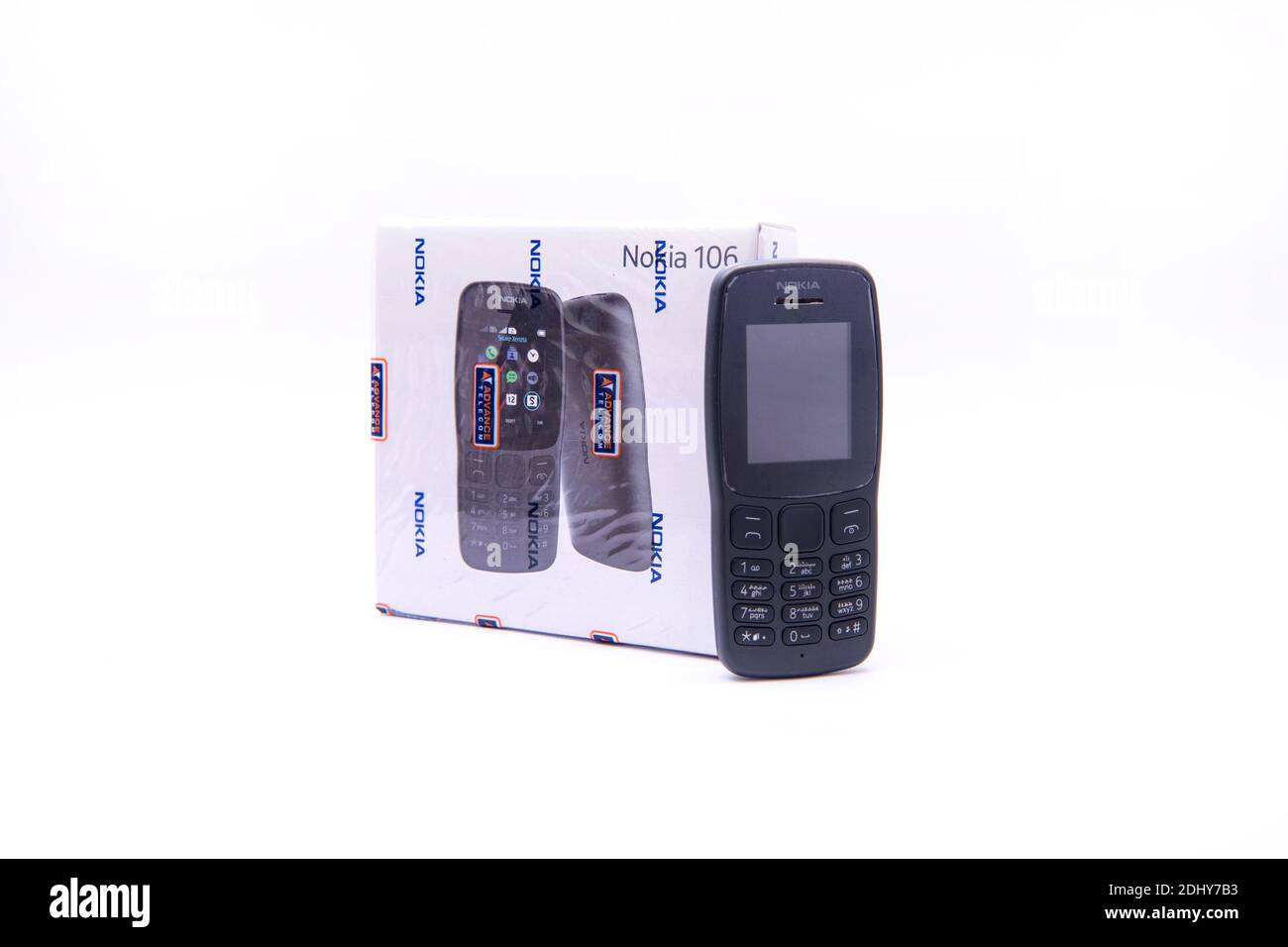 Nokia 105 Mobile versiegelte Box Stockfoto