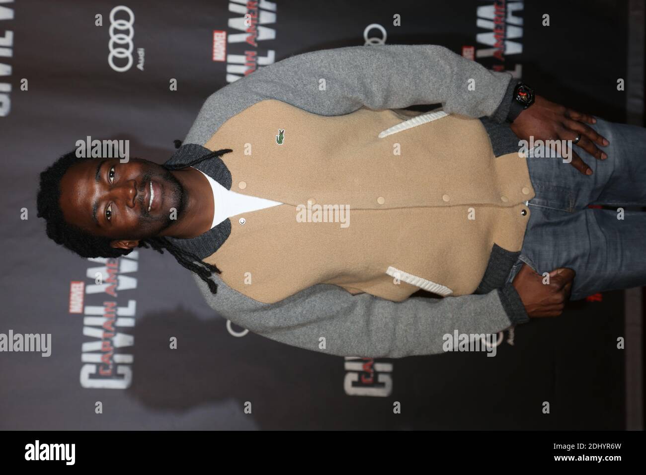 Noom Diawara bei der Captain America: Civil war Premiere im Le Grand Rex in Paris, Frankreich, am 18. April 2016. Foto von Jerome Domine/ABACAPRESS.COM Stockfoto