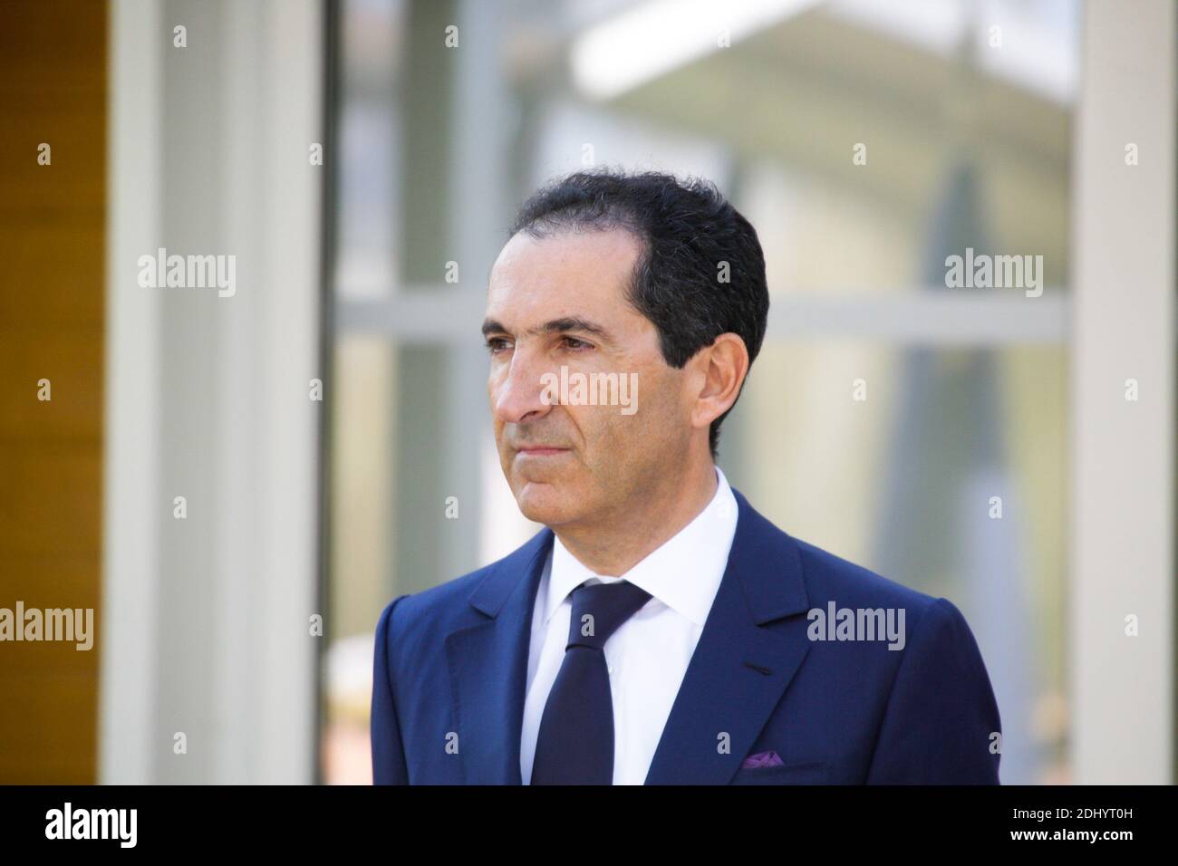 Altice-Gründer und CEO Patrick Drahi bei der Einweihung des neuen Gebäudes "Fiber Entrepreneur - Drahi - X Novation Centre" an der Ecole Polytechnique in Palaiseau, bei Paris, Frankreich am 19. April 2016. Foto von Romain Boe/ABACAPRESS.COM Stockfoto