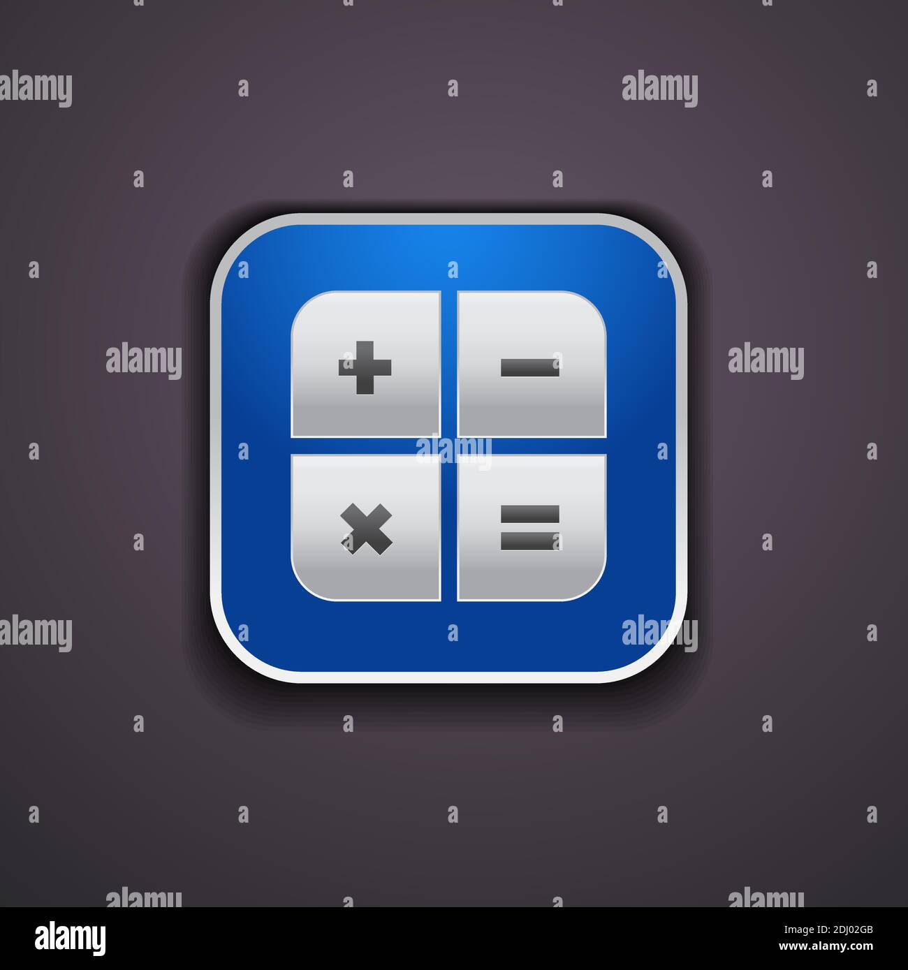 Rechner-Symbol - Vektor-App-Taste Stock Vektor