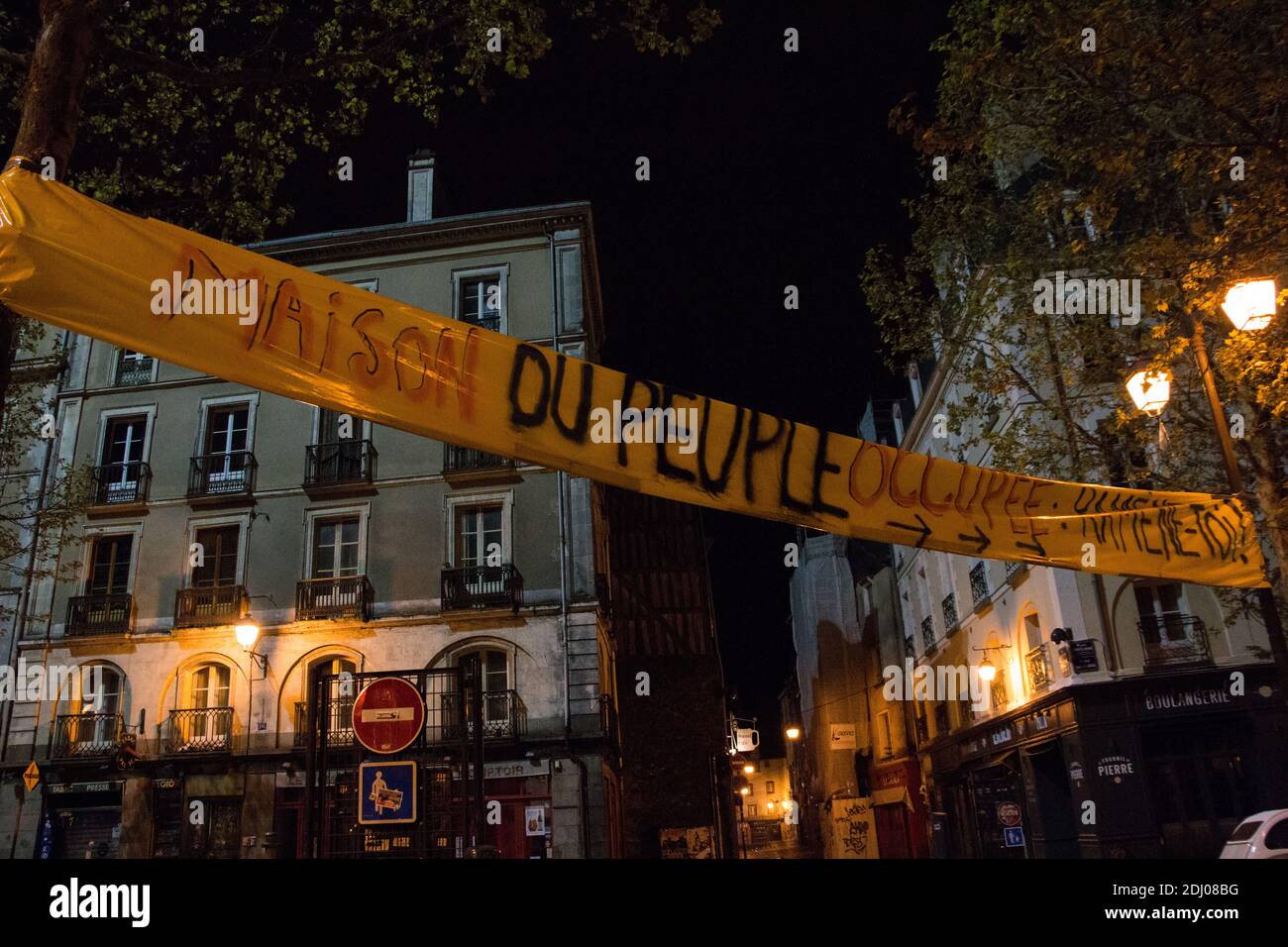 Beruf de la salle de la cité dite salle du peuple par environon 200 Gegensätze à la loi travail a Rennes, France le 2 Mai 2016. Foto von Vincent Feurat/ABACAPRESS.COM Stockfoto