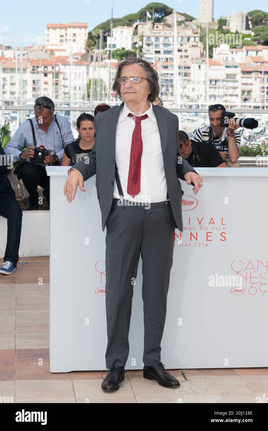 Jean-¨Pierre Leaud bei einer Fotoaufnahme für den Film 'La mort de Louis XIV' im Rahmen der 69. Internationalen Filmfestspiele von Cannes, am 19. Mai 2016 im Palais des Festivals in Cannes, Südfrankreich. Foto von Nicolas Genin/ABACAPRESS.COM Stockfoto