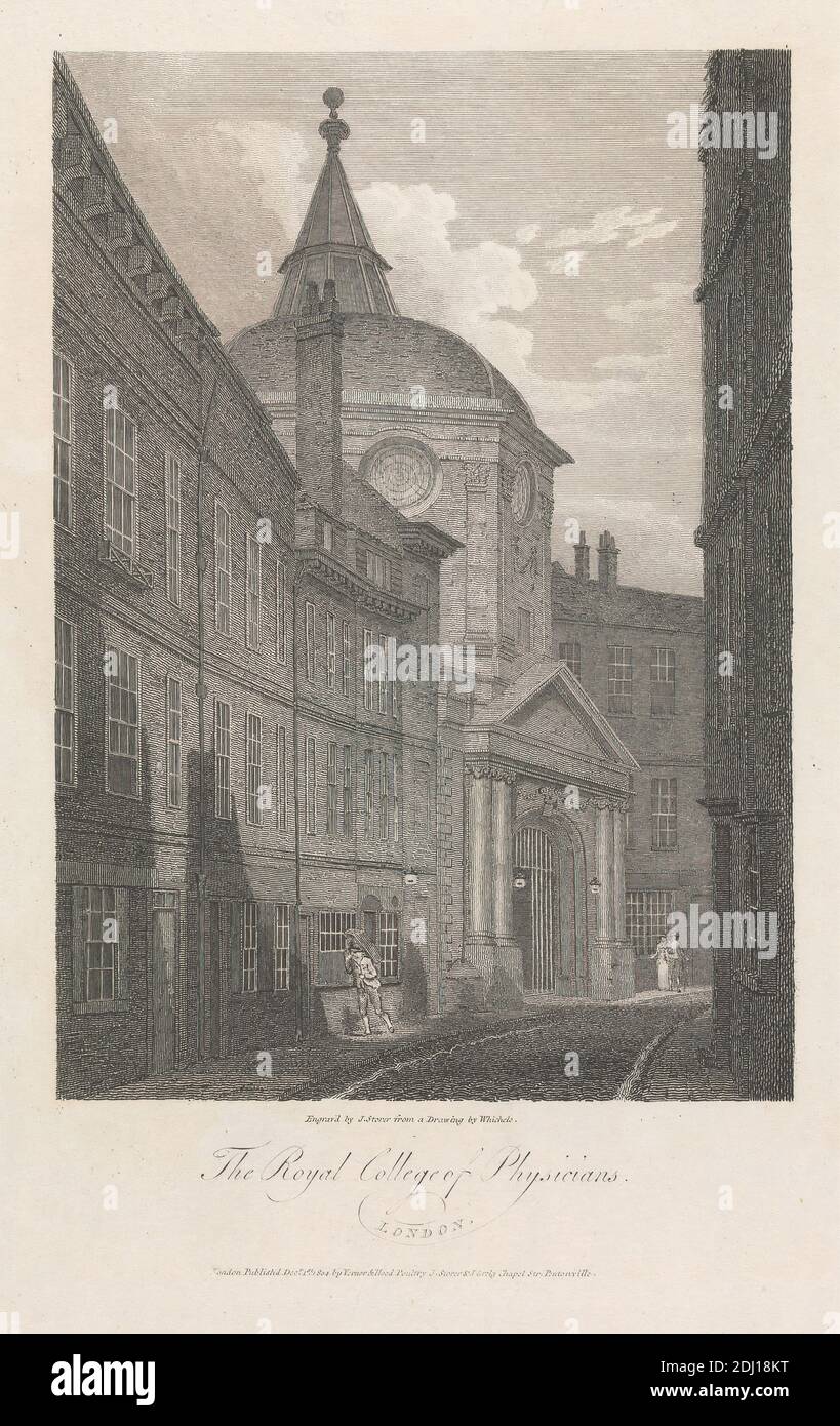 The Royal College of Physicians, London, James S. Storer, 1771–1853, britisch, nach C. John M. Whichelo, 1784–1865, britisch, 1804, Engraving Stockfoto