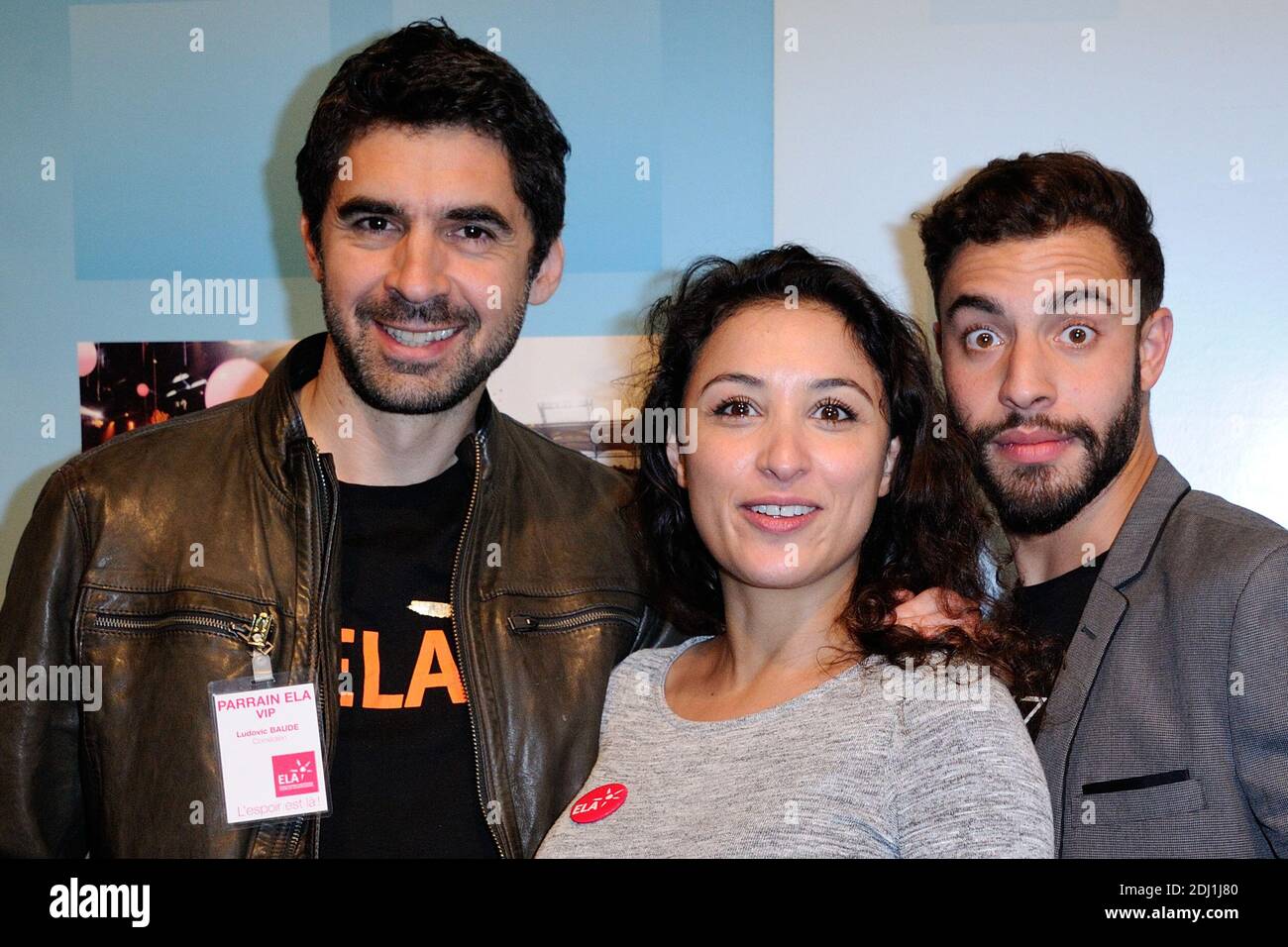 Ludovic Baude, Shemss Audat et Marwan Berreni assistent a la 11eme Ceremonie du Prix Ambassadeur de l'Association ELA a la Cite des Sciences et de l'Industrie a Paris, France le 01 Juin 2016. Foto von Aurore Marechal/ABACAPRESS.COM Stockfoto