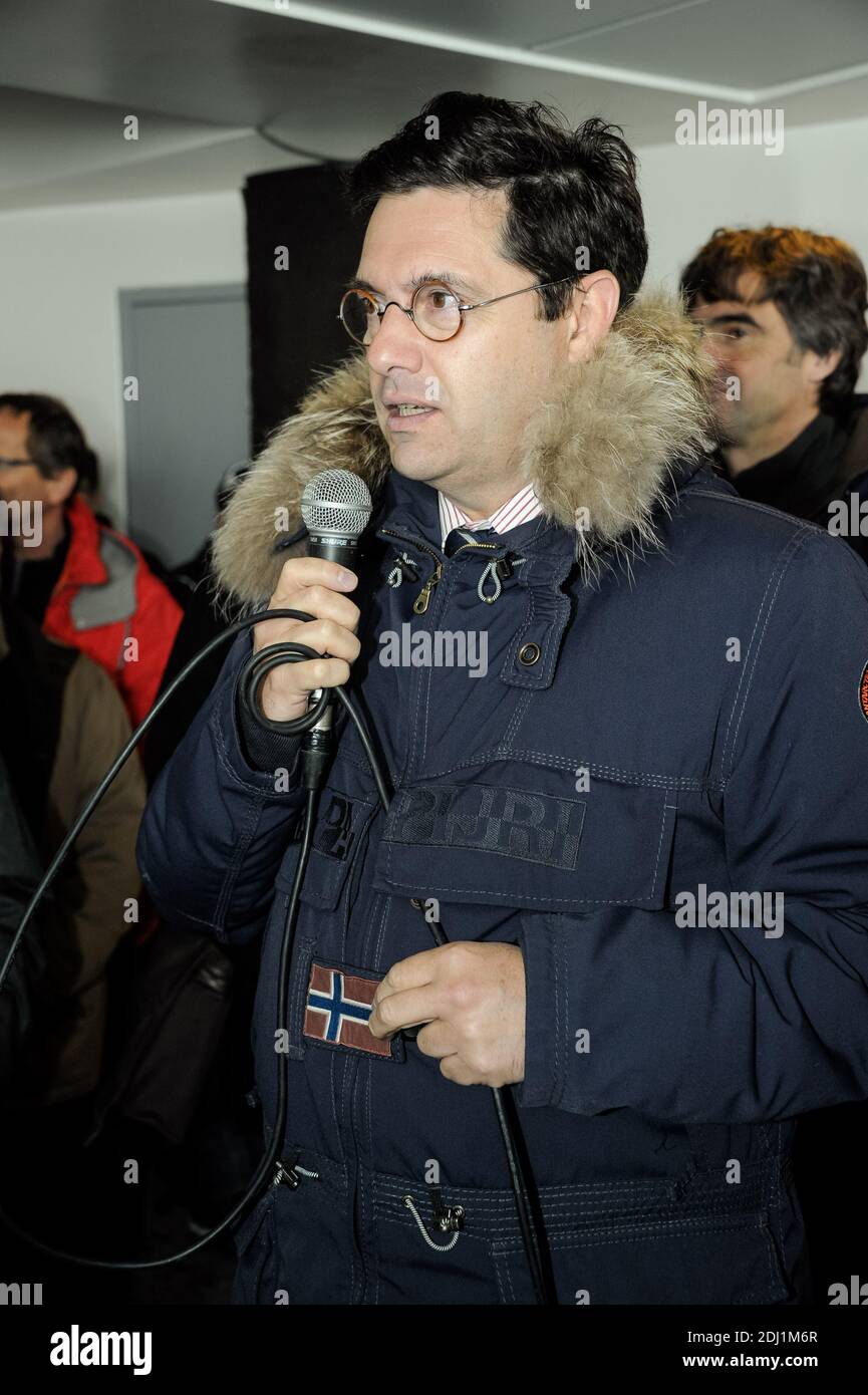 Premet Georges-Francois Leclerc nimmt an der Einweihung der Renovierung der Aiguille du Midi am 02. Juni 2016 in Chamonix Mont-Blanc, Frankreich, Teil. Foto von Julien Zannoni/APS-Medias/ABACAPRESS.COM Stockfoto