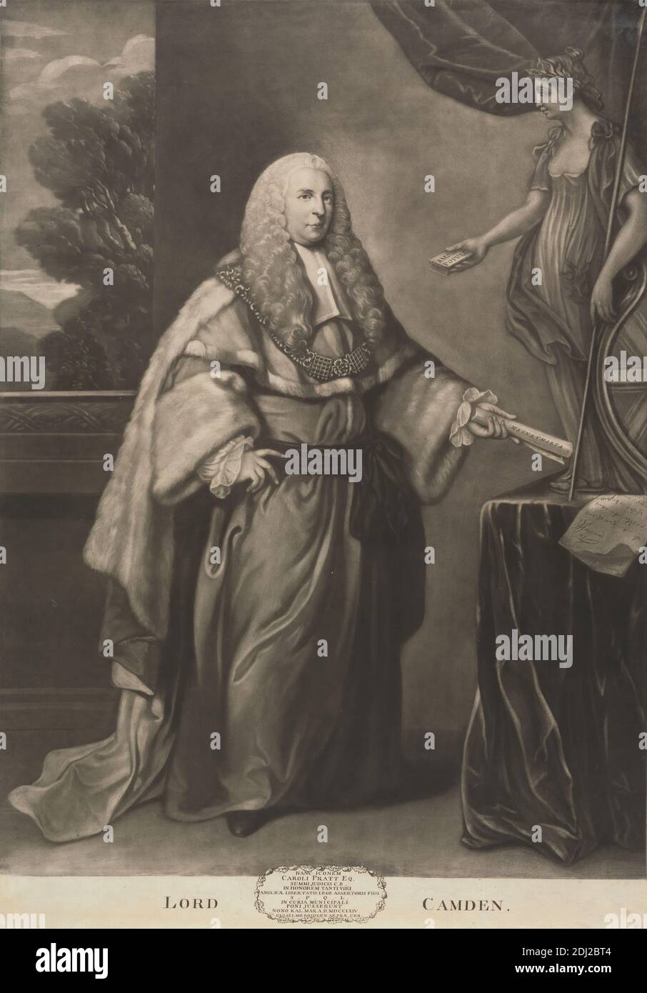 Lord Camden, unbekannter Künstler, achtzehnten Jahrhundert, nach unbekannten Künstler, undated, Mezzotint Stockfoto