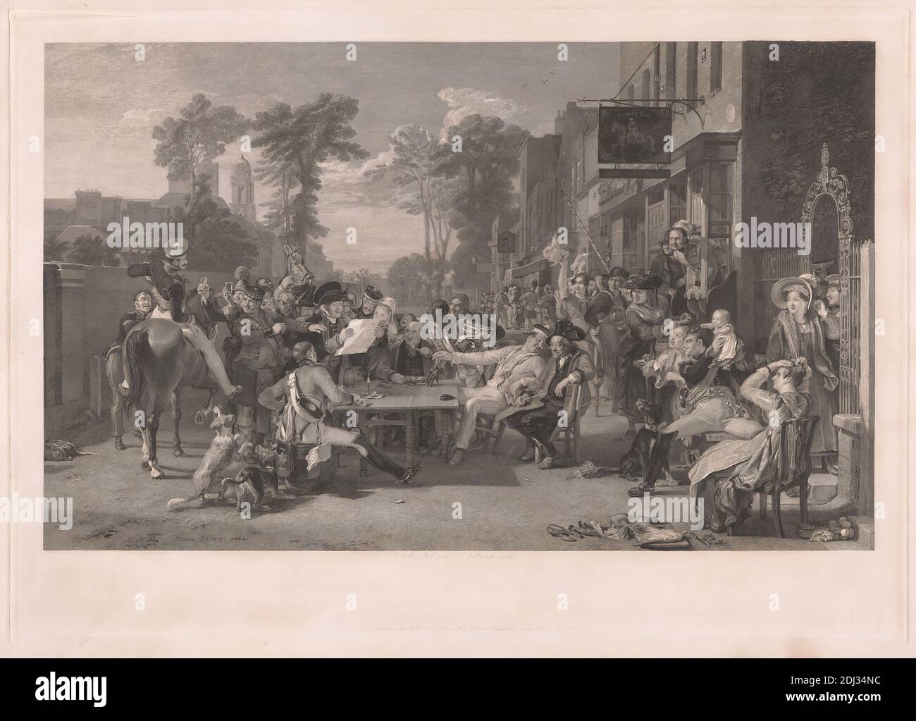 Chelsea Rentoners, John Burnett, 1784–1868, britisch, nach Sir David Wilkie, 1785–1841, britisch, 1831, Graving, Blatt: 21 1/2 x 30 1/2 Zoll (54.6 x 77,5 cm Stockfoto