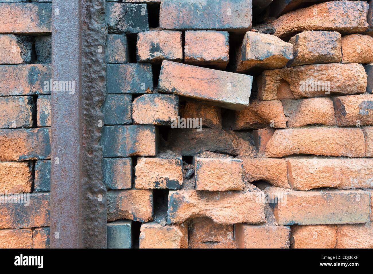 Eine Nahaufnahme eines ursprünglichen Ziegelofen in der maßgeschneiderten Lincoln Ziegelei in der New South Wales Regionalstadt Wingham, Australien Stockfoto