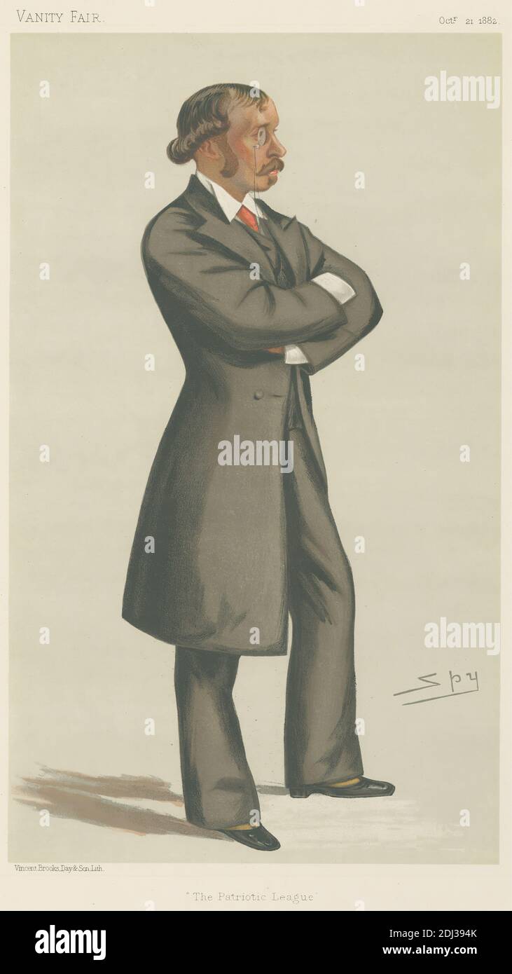 Politiker - Vanity Fair - "Die Patrriotische Liga". Herr Ellis Ashmead-Bartlett. 21. Oktober 1882, Leslie Matthew 'Spy' ward, 1851–1922, britisch, 1882, Chromolithographie Stockfoto