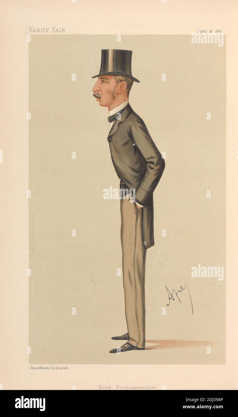 Politiker - Vanity Fair - North Northamptonshire'. Lord Burghley. 16. April 1887, Carlo Pellegrini, 1839–1889, Italienisch, 1887, Chromolithograph Stockfoto