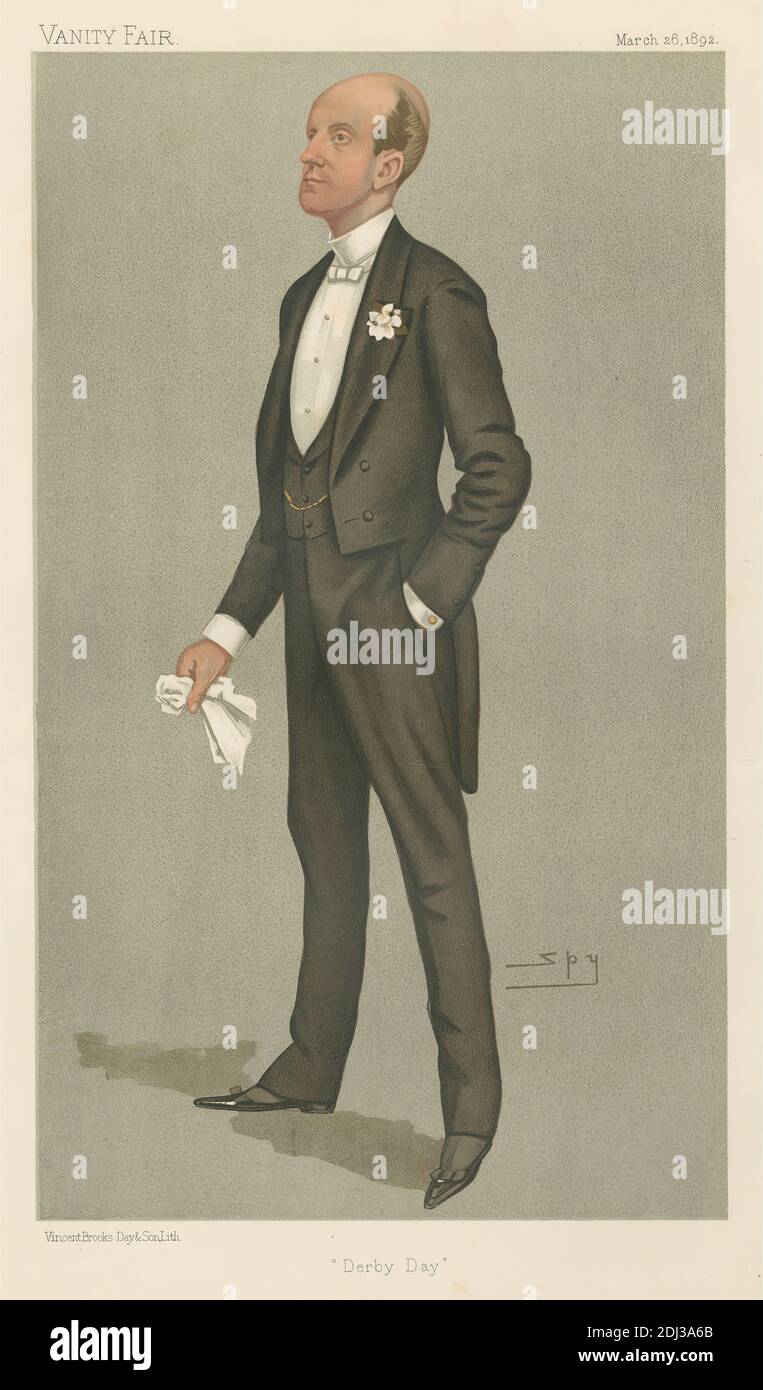 Politiker - Vanity Fair - 'Tag der Verderbtheit'. Lord Elcho. 25. März 1892, Leslie Matthew 'Spy' ward, 1851–1922, britisch, 1892, Chromolithographie Stockfoto