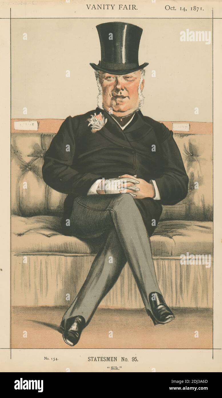 Politiker - Vanity Fair - 'Silk'. Herr Henry William Eaton. 14. Oktober 1871, unbekannter Künstler, neunzehnten Jahrhundert, 1871, chromolithograph Stockfoto