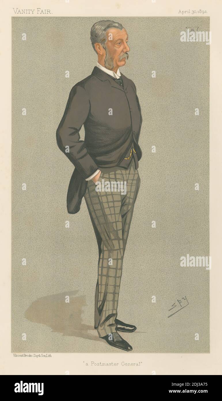 Politiker - Vanity Fair - "ein Postmaster General". Sir James Fergusson. 30. April 1892, Leslie Matthew 'Spy' ward, 1851–1922, britisch, 1892, Chromolithographie Stockfoto