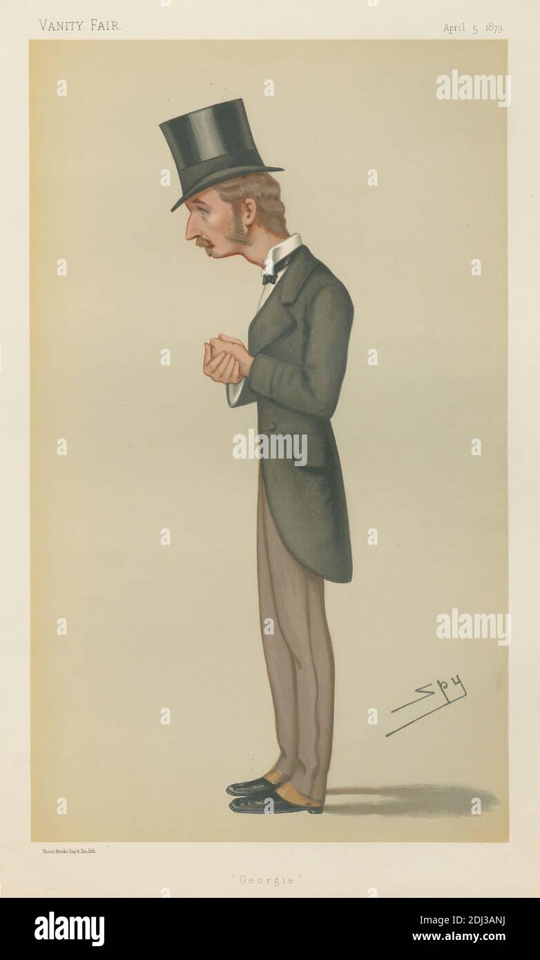 Politiker - Vanity Fair - 'Georgie'. Die Rt. Hon. Lord George Francis Hamilton. 5. April 1879, Leslie Matthew 'Spy' ward, 1851–1922, britisch, 1879, Chromolithographie Stockfoto