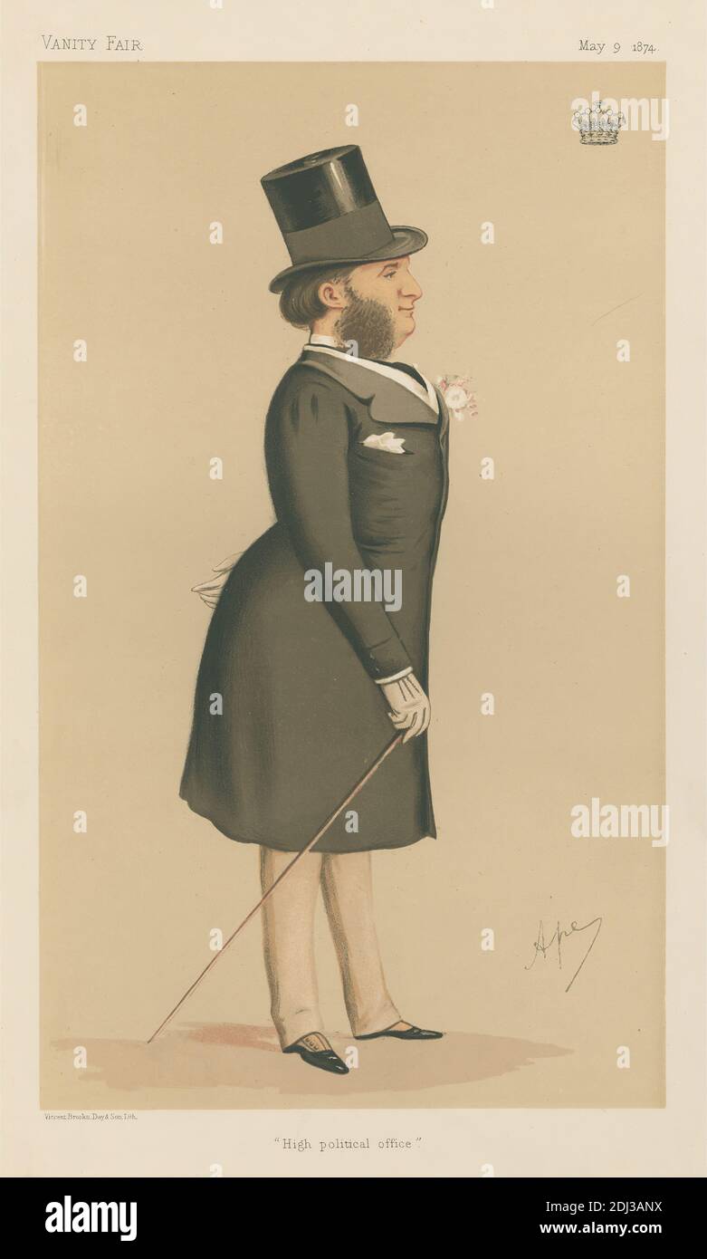 Politiker - Vanity Fair - "High Political Office". Lord Hardwicke. 9. Mai 1874, Carlo Pellegrini, 1839–1889, Italienisch, 1874, Chromolithograph Stockfoto