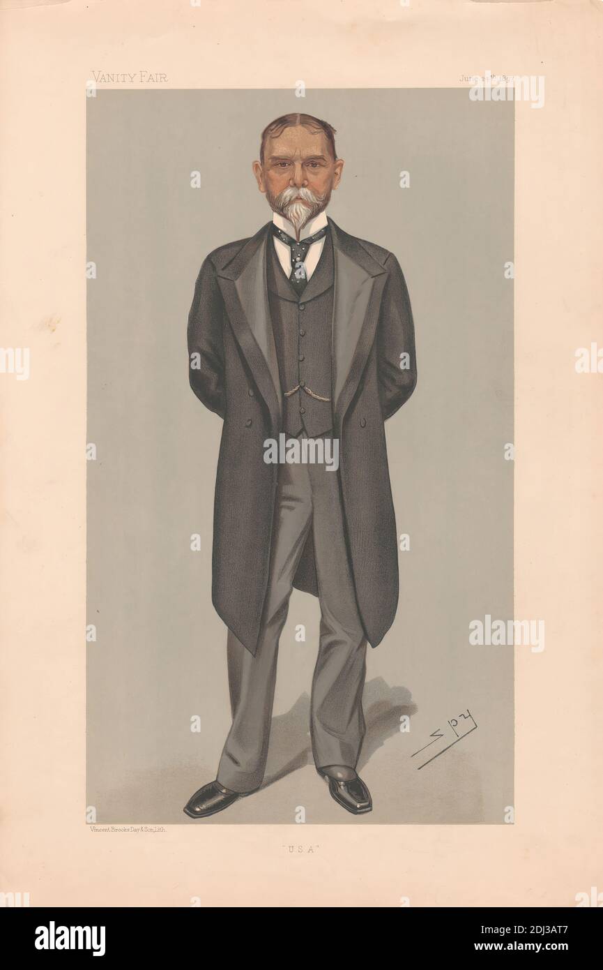 Vanity Fair - Amerikaner. „USA“. Col. John Hay. 24. Juni 1897, Leslie Matthew 'Spy' ward, 1851–1922, britisch, 1897, Chromolithographie Stockfoto