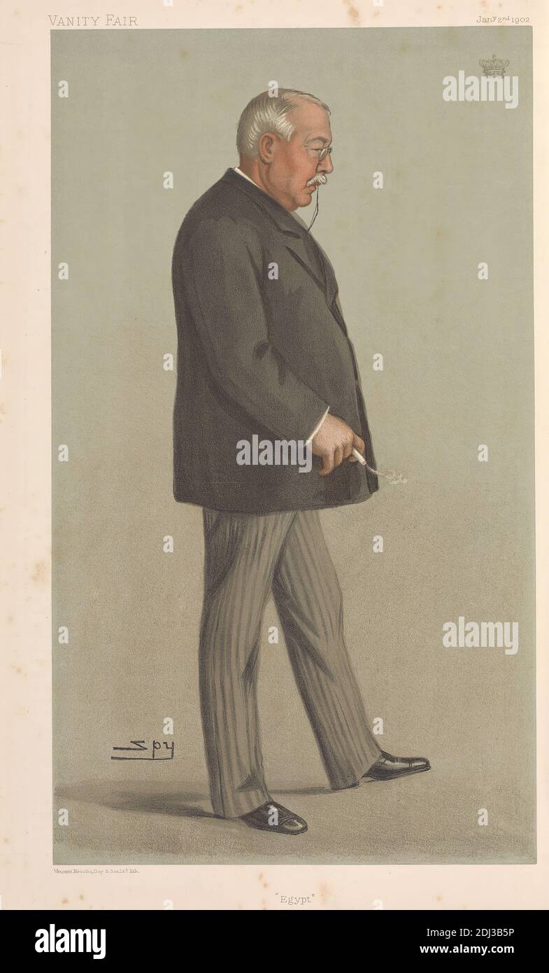 Vanity Fair - Bankiers und Finanziers. „Ägypten“. Der Earl of Cromer. 2. Januar 1902, Leslie Matthew 'Spy' ward, 1851–1922, britisch, 1902, Chromolithographie Stockfoto