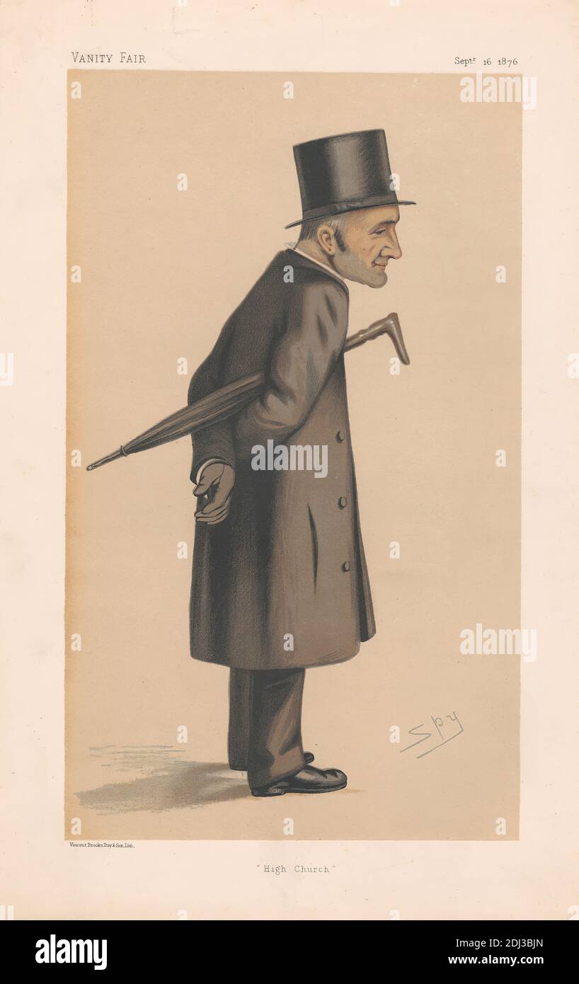 Eitelkeit Messe - Klerus. „Hohe Kirche“. Rev. Cary Liddon. 16. September 1876, Leslie Matthew 'Spy' ward, 1851–1922, britisch, 1876, Chromolithographie Stockfoto