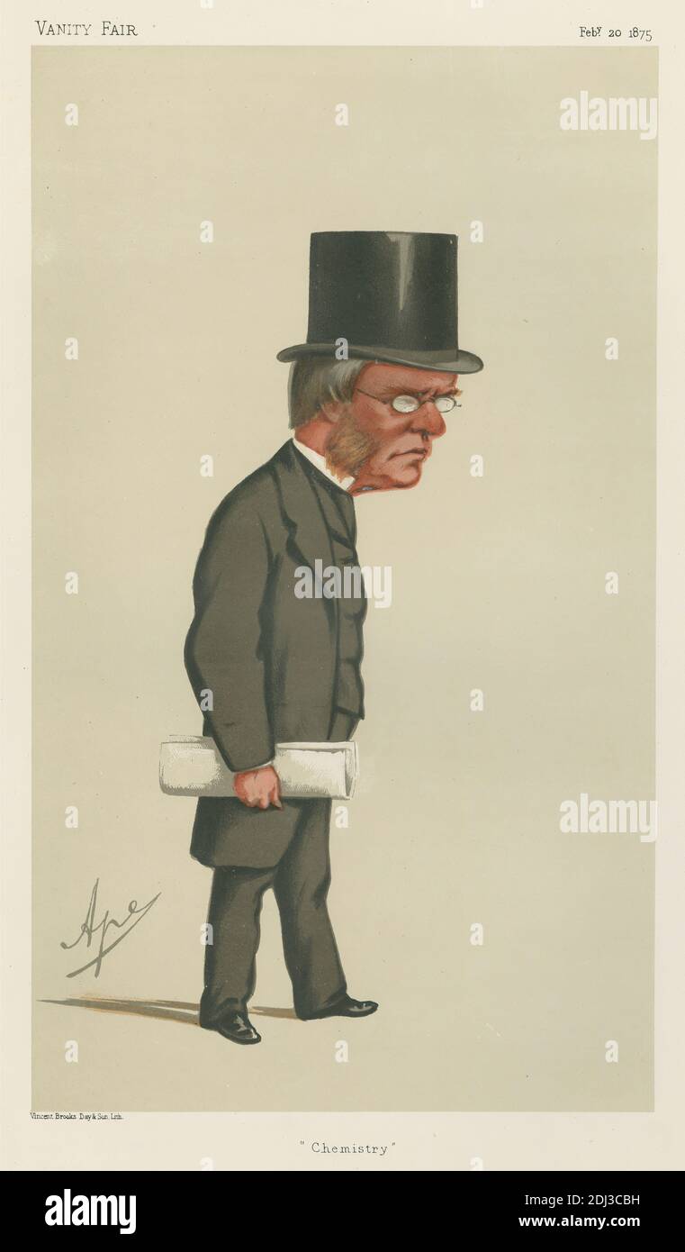 Vanity Fair - Ärzte und Wissenschaftler. „Chemie“. Dr. Lyon Playfair. 20. Februar 1875, Carlo Pellegrini, 1839–1889, Italienisch, 1875, Chromolithograph Stockfoto
