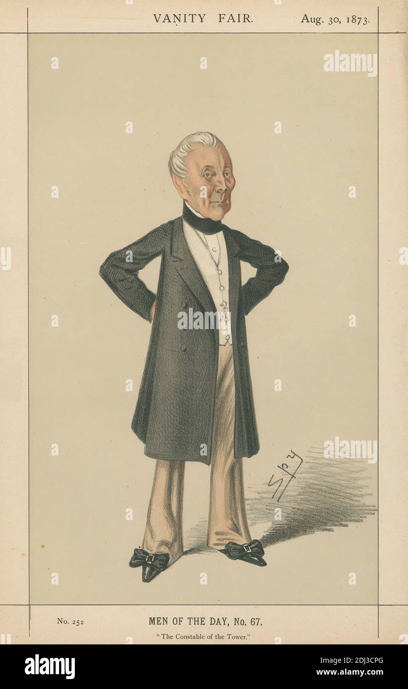 Vanity Fair: Militär und Marine; 'der Vollzugsbeamter des Turms', L. N. Gomm, 30. August 1873, Leslie Matthew 'Spy' ward, 1851–1922, British, 1873, Chromolithographie Stockfoto