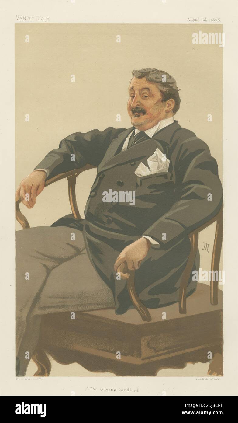 Vanity Fair: Militär und Marine; 'The Queen's Landlord', Colonel James Farquharson von Invercauld, 26. August 1876, James Tissot, 1836–1902, Französisch, aktiv in Großbritannien (1871–82), 1876, Chromolithograph Stockfoto