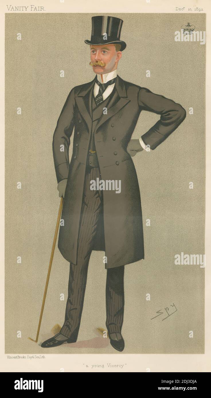 Politiker - Vanity Fair. 'Ein junger Vizekönig.' Lord Houghton. 10. Dezember 1892, Leslie Matthew 'Spy' ward, 1851–1922, britisch, 1892, chromolithograph Stockfoto