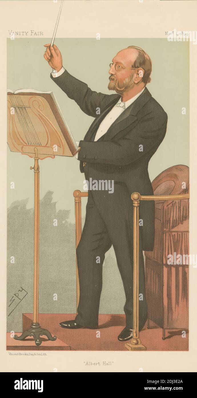 Vanity Fair: Musicians; 'Albert Hall', Sir Joseph Barnby, 1. November 1894, Leslie Matthew 'Spy' ward, 1851–1922, British, 1894, Chromolithograph Stockfoto