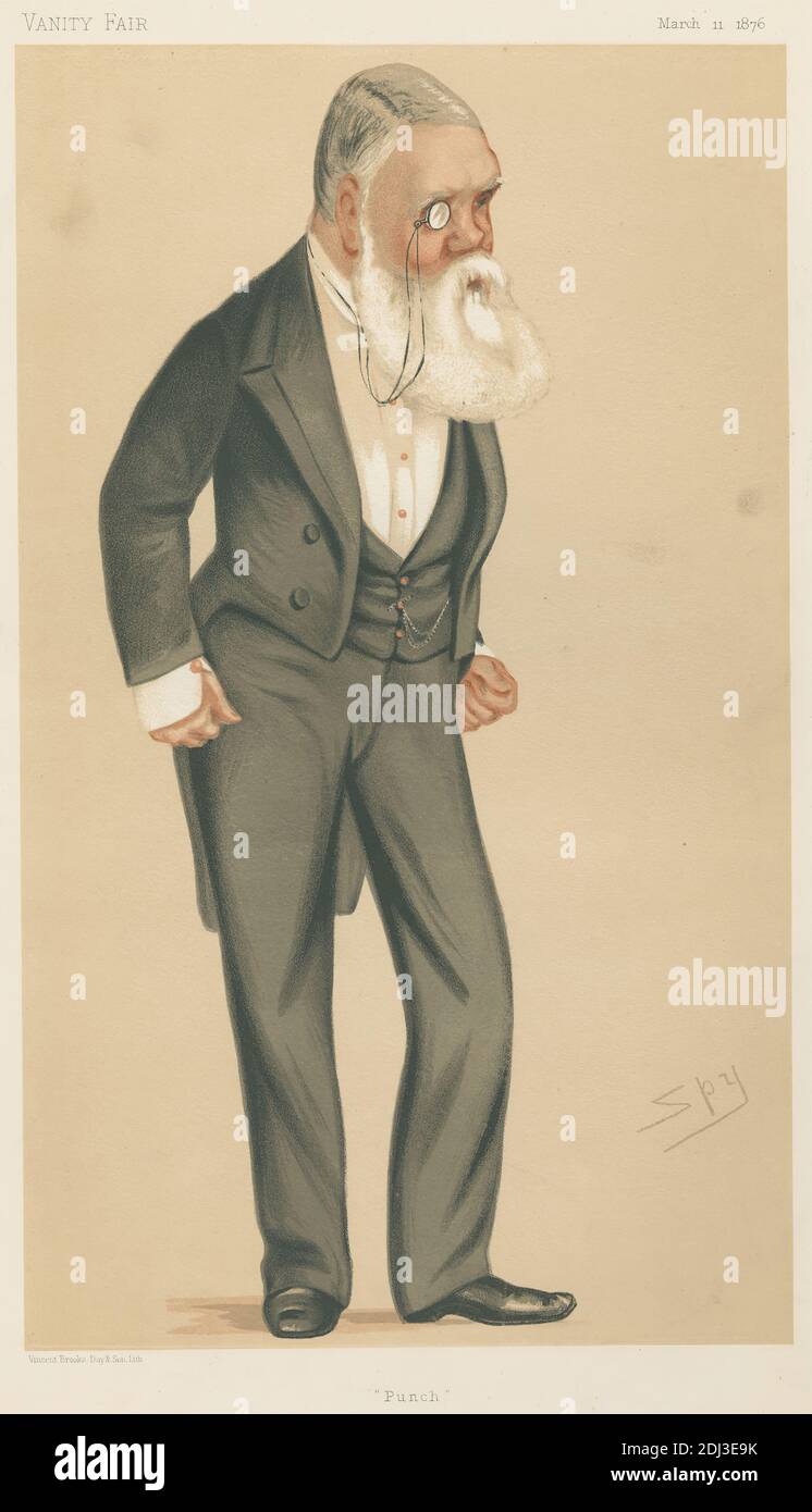 Vanity Fair: Newapermen; 'Punch', M. Ian Taylor, März 11, 1876, Leslie Matthew 'Spy' ward, 1851–1922, British, 1876, chromolithograph Stockfoto