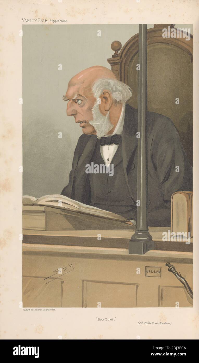Vanity Fair: Polizisten; 'Bow Street', R.H. Bullock-Marsham, 12. Oktober 1905, Leslie Matthew 'Spy' ward, 1851–1922, British, 1905, Chromolithographie Stockfoto