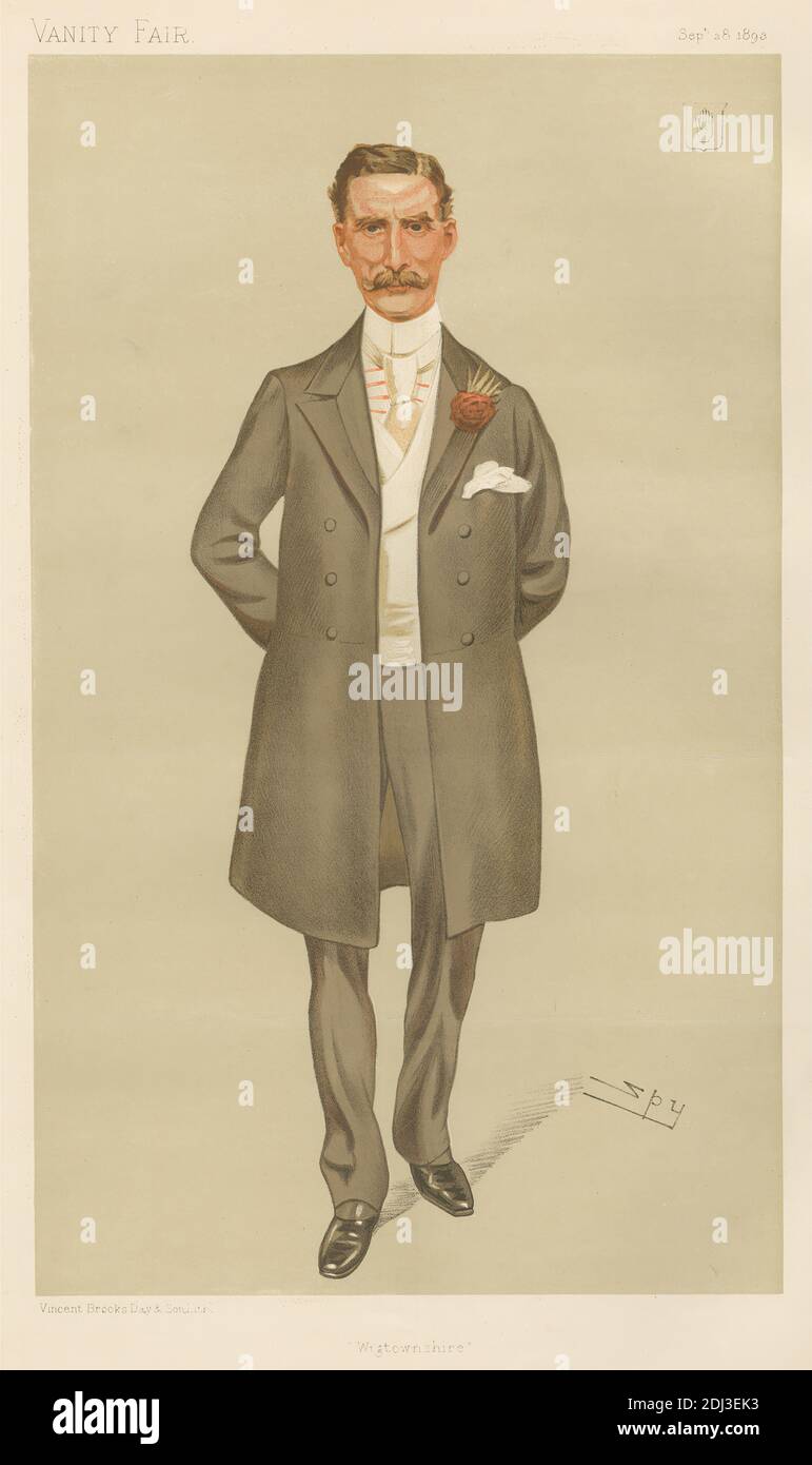 Politiker - Vanity Fair. „Wigtownshire“. Sir Herbert Eustace Maxwell. 28. September 1893, Leslie Matthew 'Spy' ward, 1851–1922, britisch, 1893, Chromolithographie Stockfoto