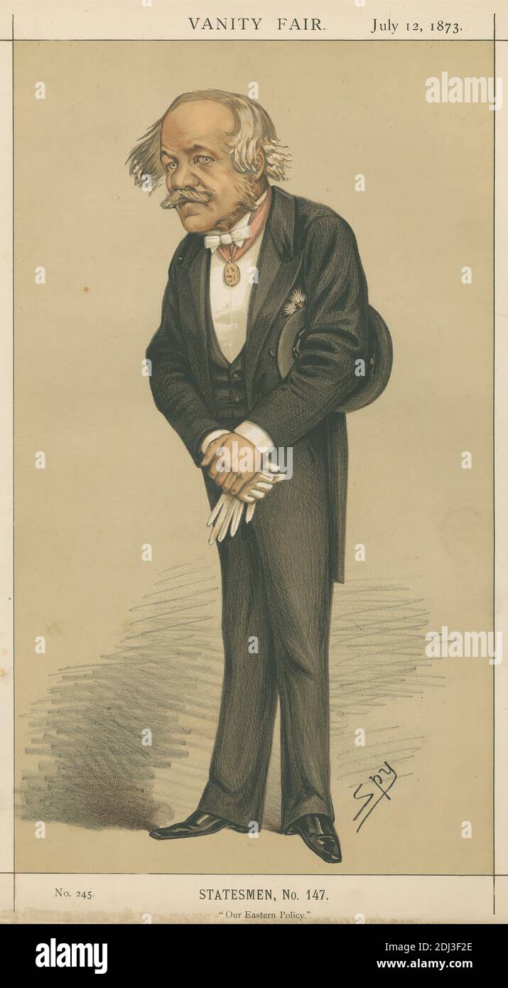Politiker - Vanity Fair. „Unsere Östliche Politik“. Sir Henry Creswicke Rawlinson. 12. Juni 1873, Leslie Matthew 'Spy' ward, 1851–1922, britisch, 1873, Chromolithographie Stockfoto