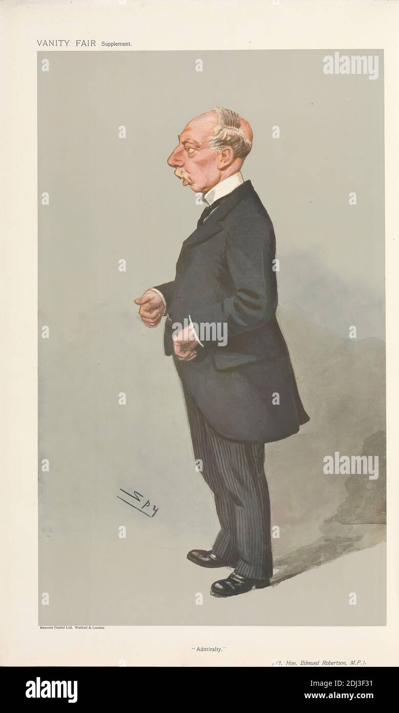 Politiker - Vanity Fair. „Admiralität“. Die Rt. Edmund Robertson. 12. Juni 1907, Leslie Matthew 'Spy' ward, 1851–1922, britisch, 1907, Chromolithographie Stockfoto
