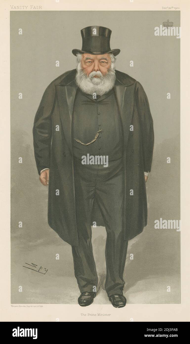 Premierminister - Vanity Fair. „Der Premierminister“. Dritter Marquis von Salisbury. 20. Dezember 1900, Leslie Matthew 'Spy' ward, 1851–1922, britisch, 1900, chromolithograph Stockfoto