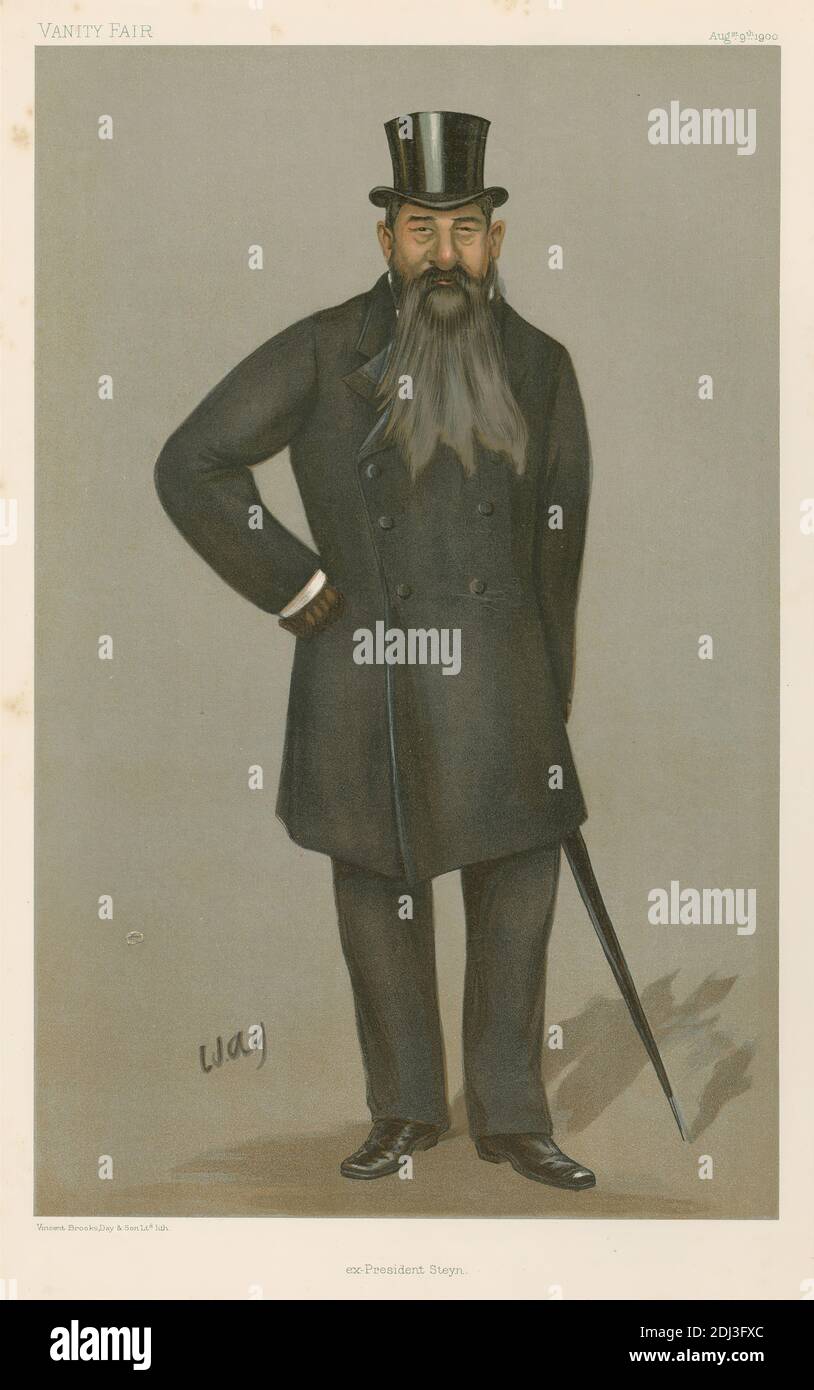 Vanity Fair: Royalty; 'Ex-Präsident Steyn', Mr. Martinus Theunis Steyn, 9. August 1900, A. G. Witherby, Active 1894–1901, 1900, Chromolithograph Stockfoto