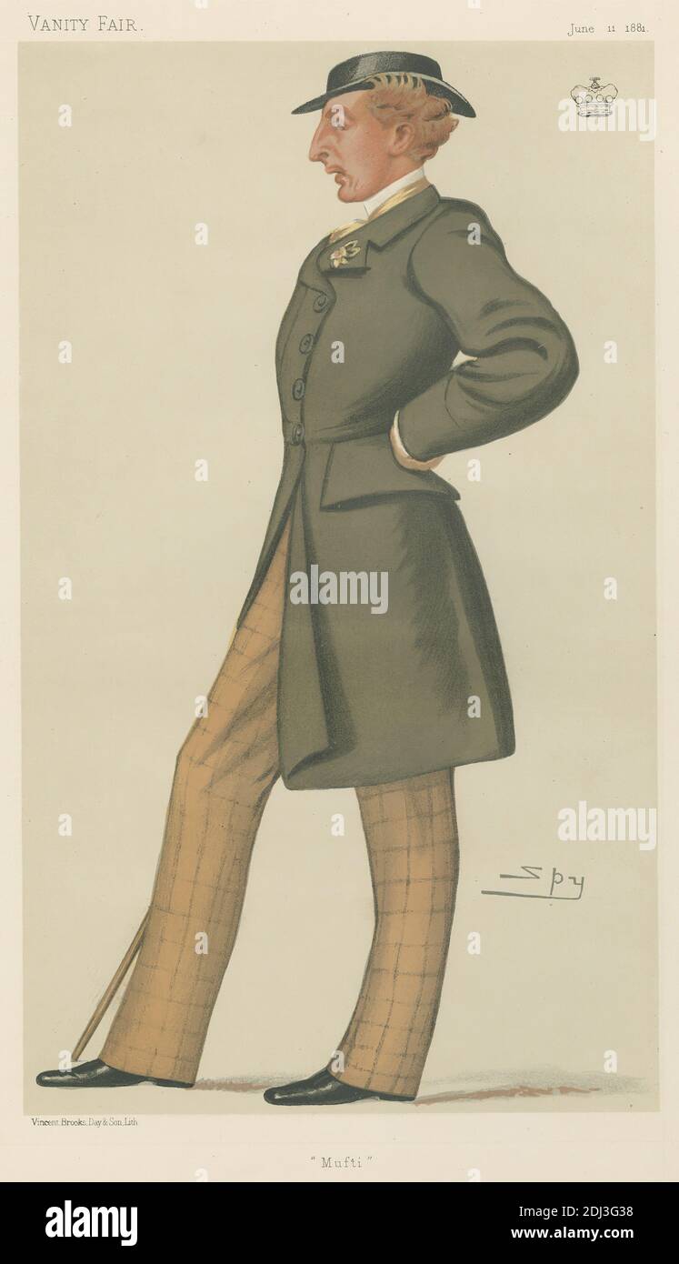 Vanity Fair: Sport, Sonstiges: Sonstiges; 'Mufti', Lord Ribblesdale, 11. Juni 1881, Leslie Matthew 'Spy' ward, 1851–1922, British, 1881, Chromolithographie Stockfoto