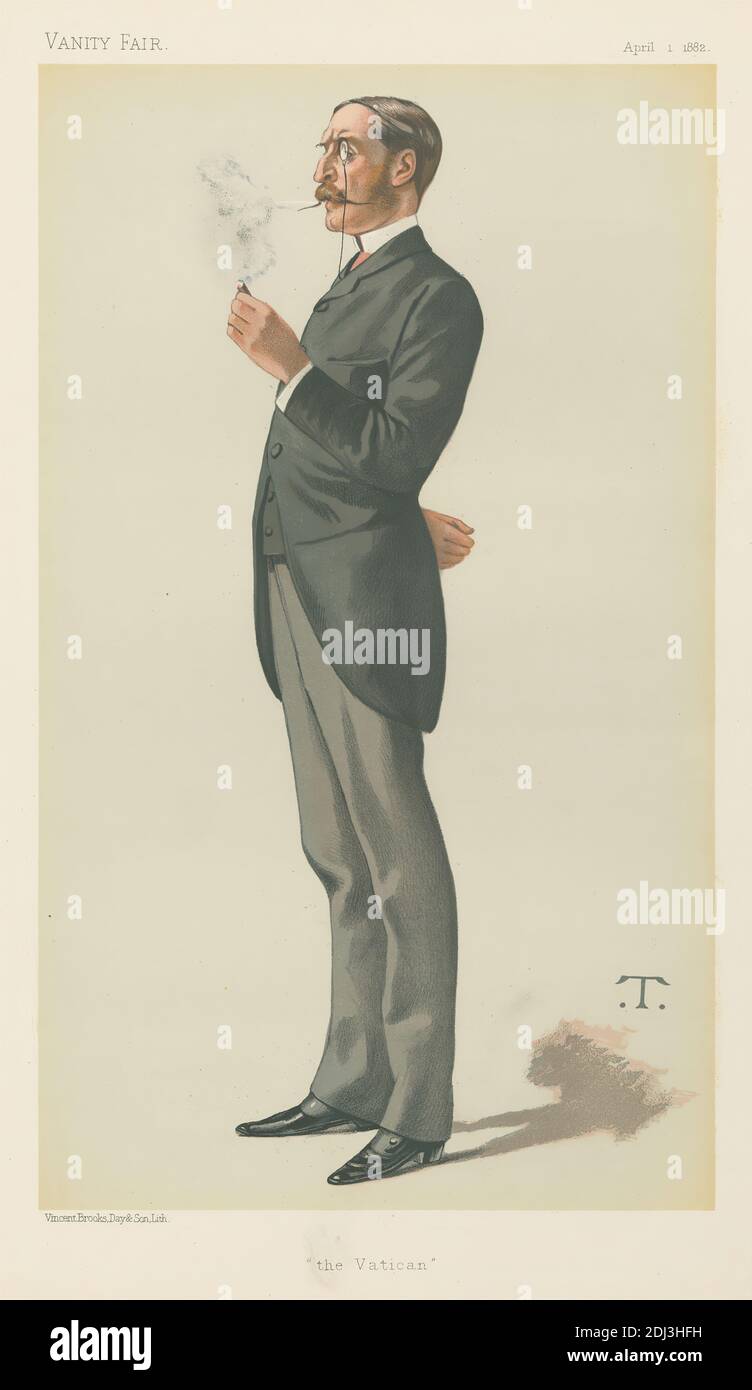 Vanity Fair: Politicers; 'A Postmaster General', Sir James Fergusson, 30. April 1892 (B197914.705), Leslie Matthew 'Spy' ward, 1851–1922, British, 1892, Chromolithograph Stockfoto