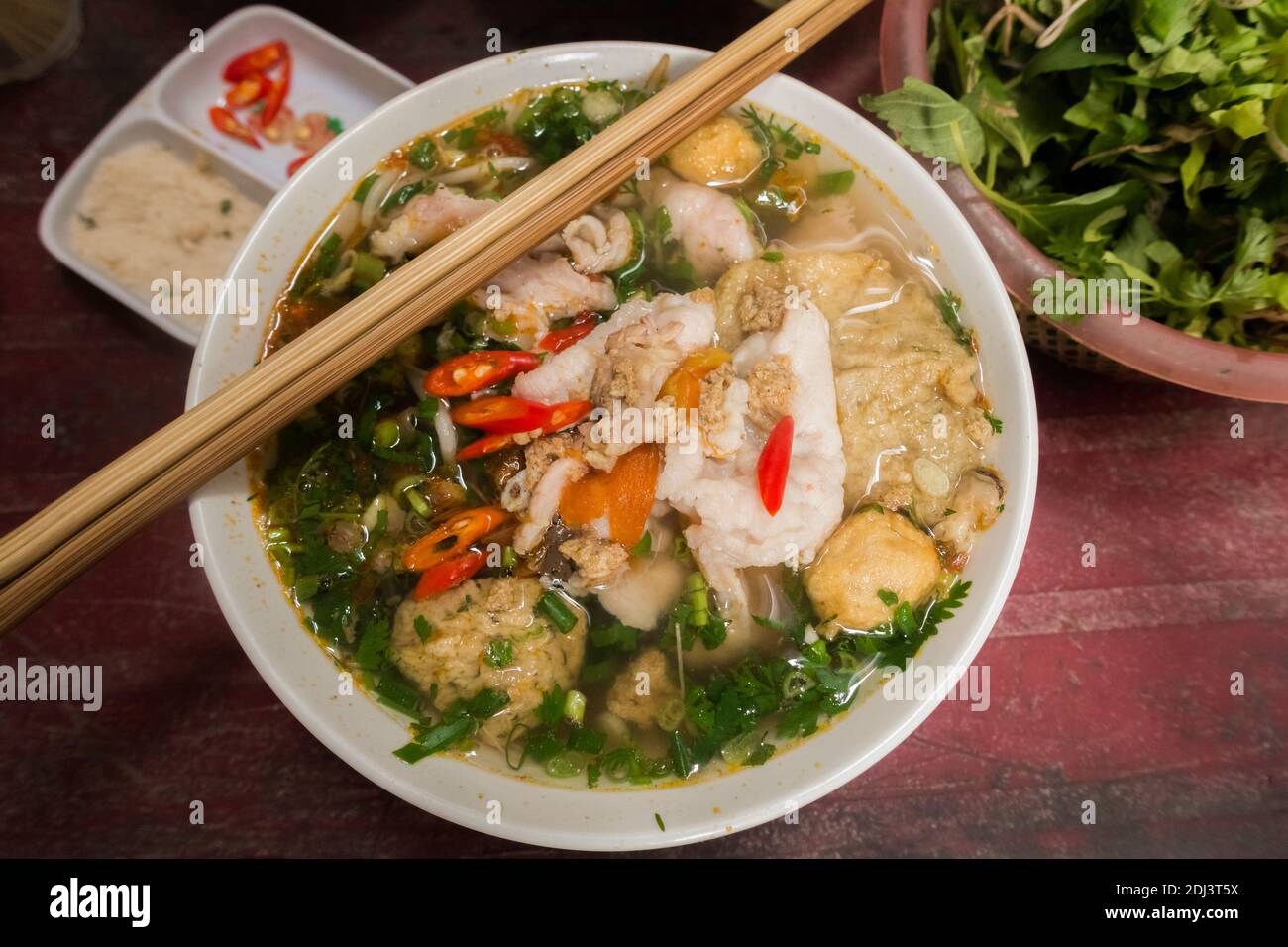 Eine Variante der typischen vietnamesischen Suppe Pho Bo Stockfoto