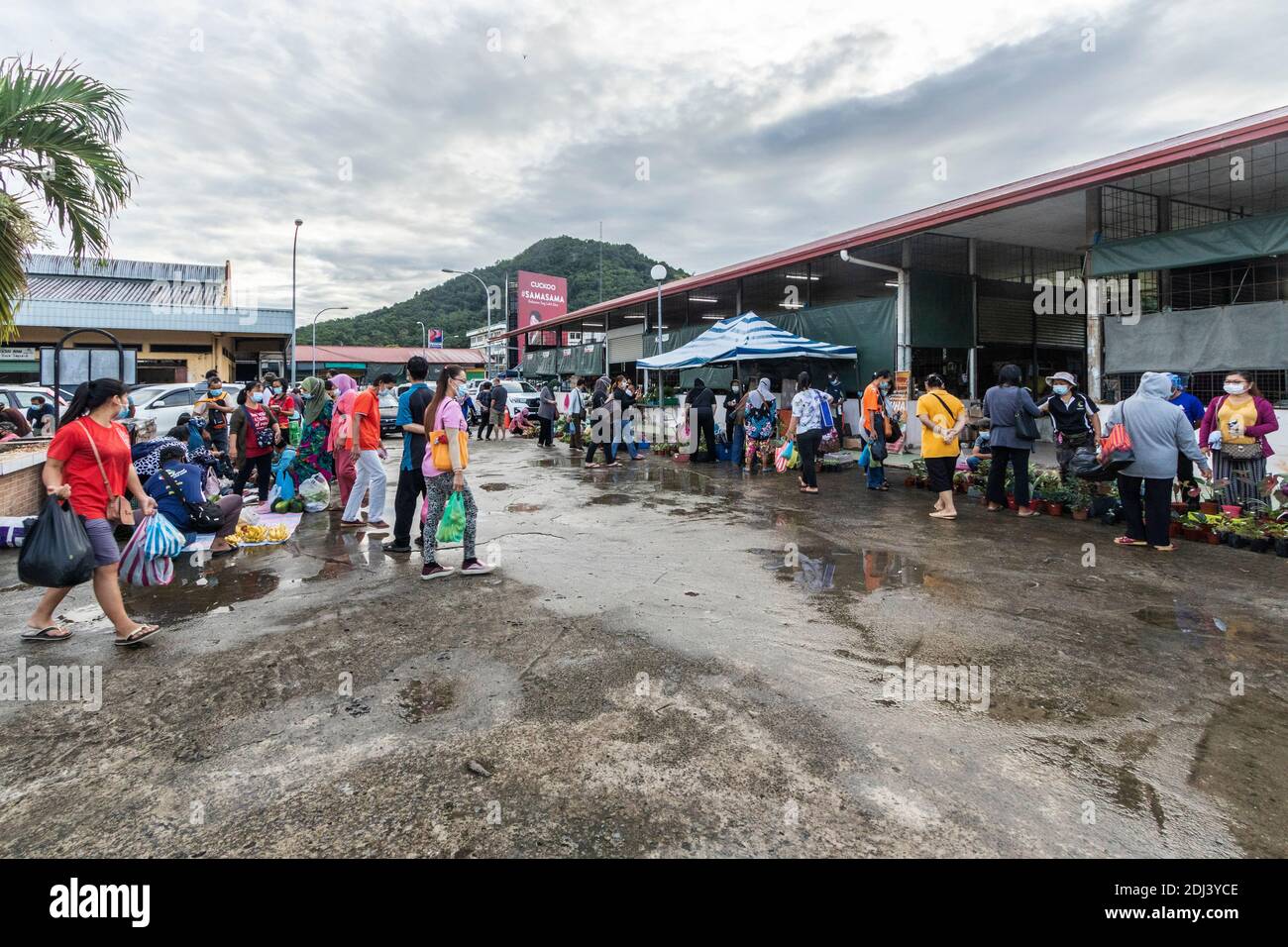 Tanbunan Markt Sabah Borneo Malaysia Stockfoto