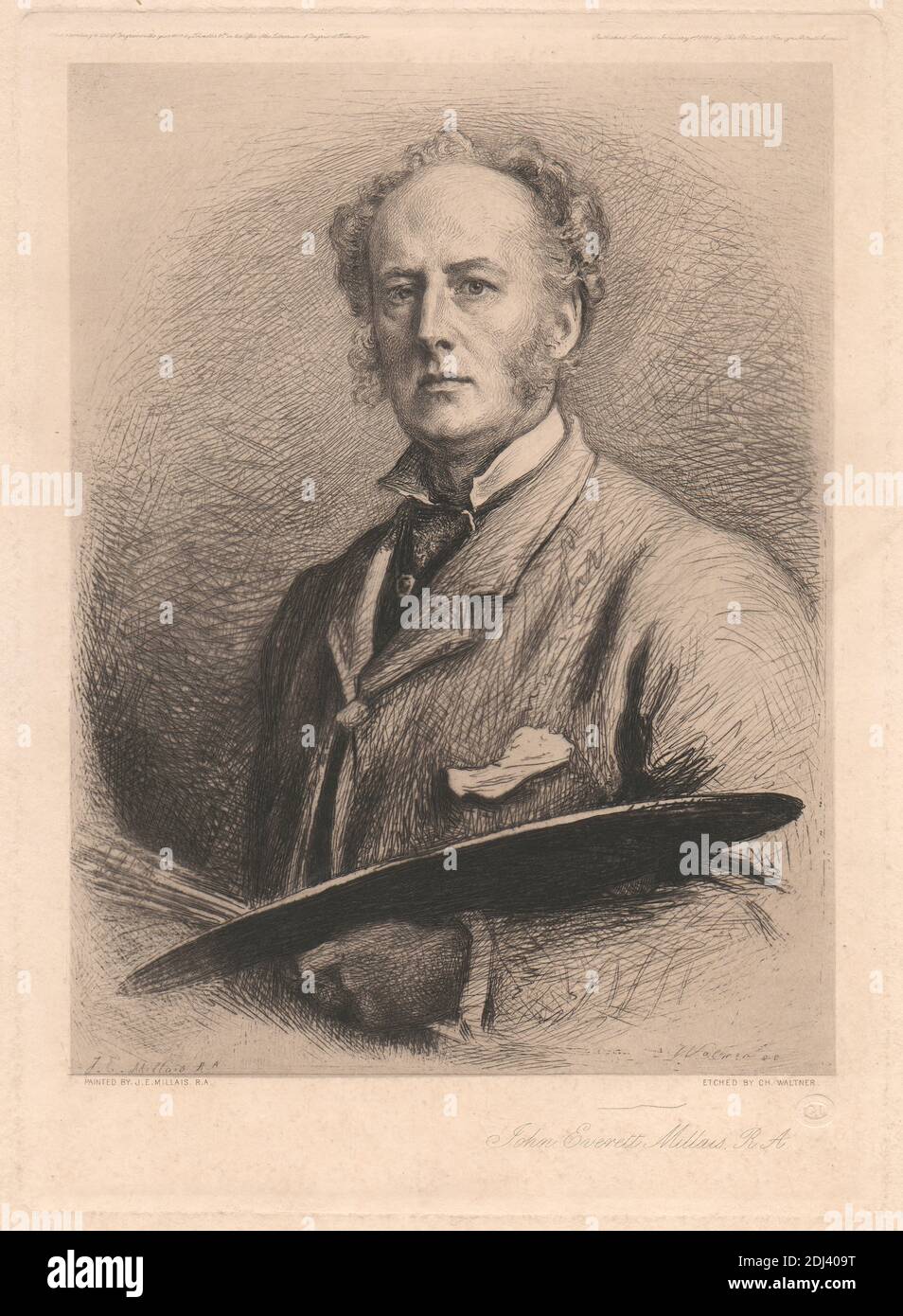 John Everett Millais R. A., Charles Waltner, 1846–1925, französisch, nach Sir John Everett Millais, 1829–1896, britisch, 1881 Stockfoto