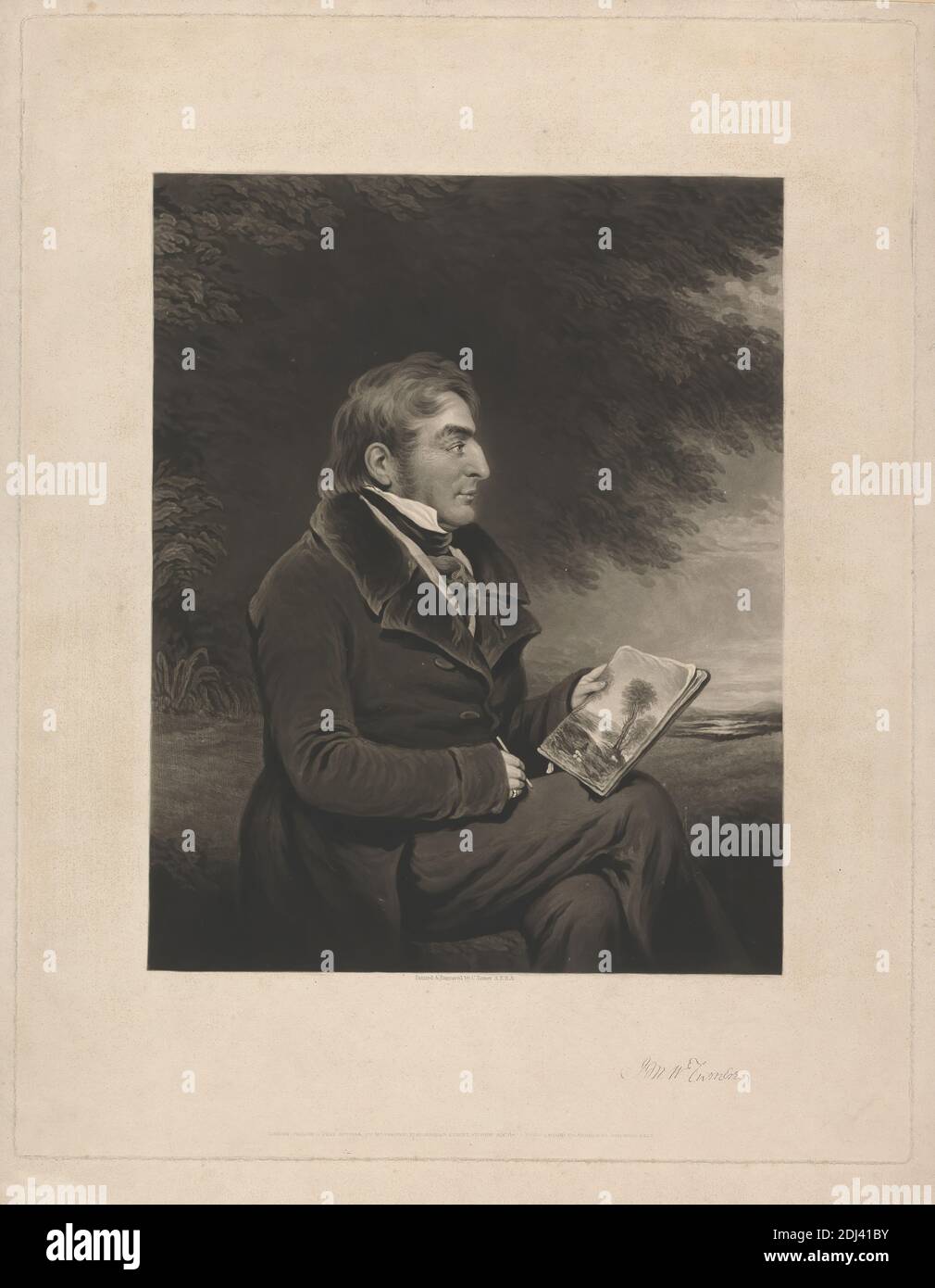 J.M.W. Turner, Charles Turner, 1774–1857, britisch, nach Charles Turner, 1774–1857, britisch, 1856, Mezzotint auf mäßig dickem, leicht strukturiertem, beigefarbenem, gewobeltem Papier, montiert auf dickem, leicht strukturiertem, beigefarbenem Papier, Blatt: 22 1/4 × 44.1 cm (56.5 × 17 3/8 Zoll), Platte: 20 1/2 × 16 1/8 Zoll (52.1 × 41 cm) und Bild: 14 3/8 × 11 1/2 Zoll (36.5 × 29.2 cm Stockfoto