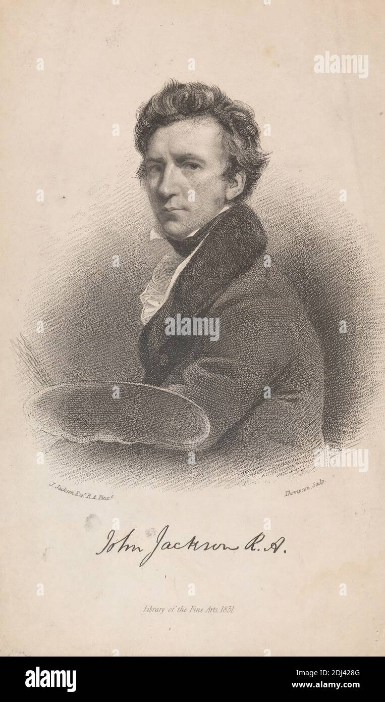 John Jackson, R. A., James Thomson, 1789–1850, britisch, nach John Jackson, 1778–1831, britisch, 1831, Engraving Stockfoto