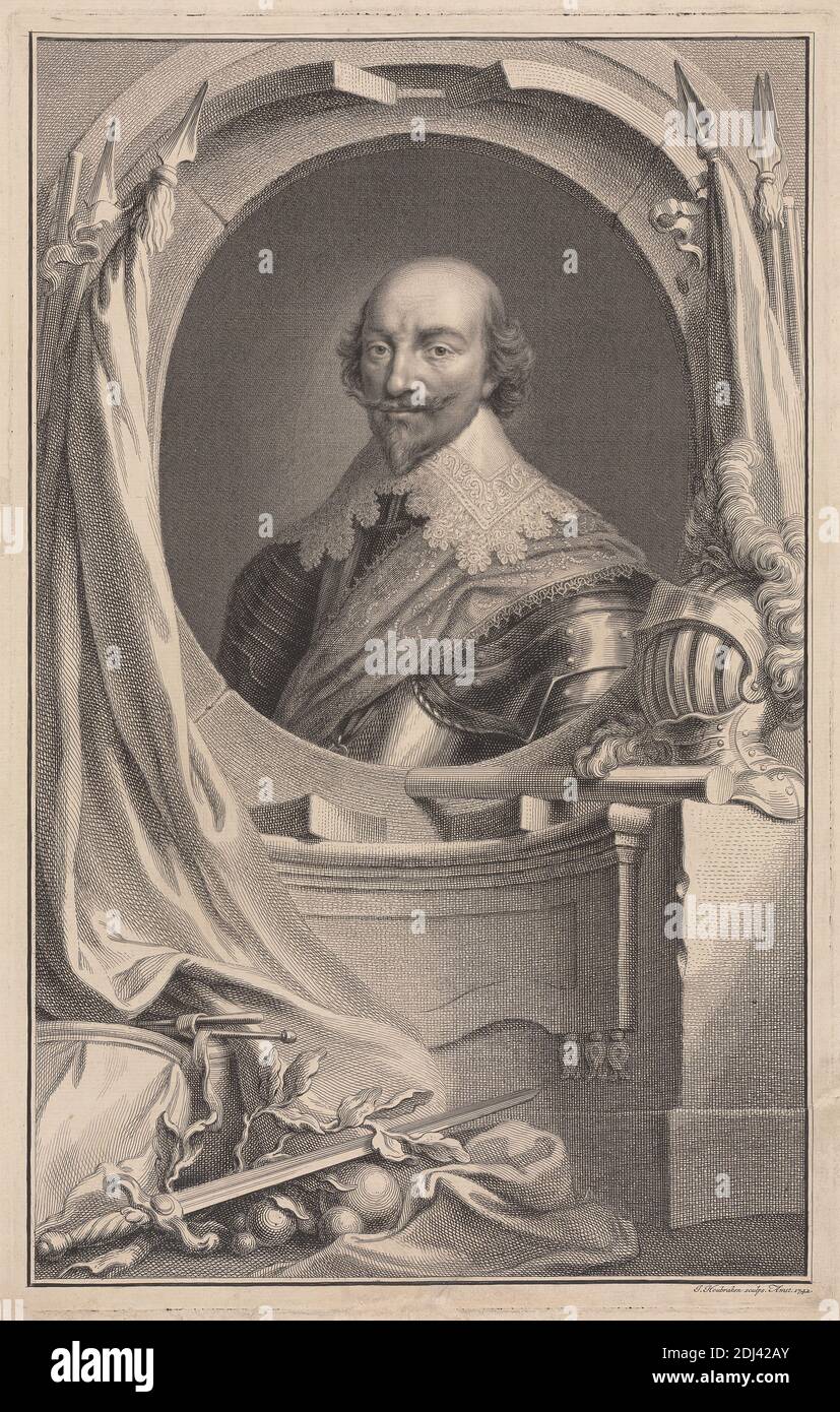 Robert Bertie, erster Earl of Lindsey, Jacobus Houbraken, 1698–1780, Niederländisch, 1742, Gravur; Nachweis vor Buchstaben, nur mit Name und Datum des Stichers, Blatt: 18 1/2 x 11 15 Zoll (47 x 30,3 cm), NICHT VERWENDEN: 18 1/2 Zoll (11 15 cm), und VERWENDEN SIE NICHT: (30,3 cm Stockfoto