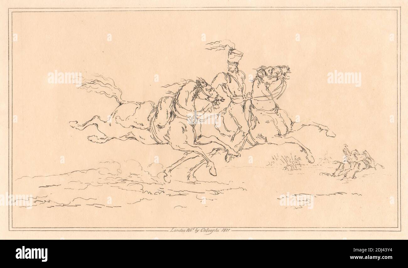 Kavalleristen, etc., Joseph Steuart, aktiv 1821, 1821, Etching Stockfoto
