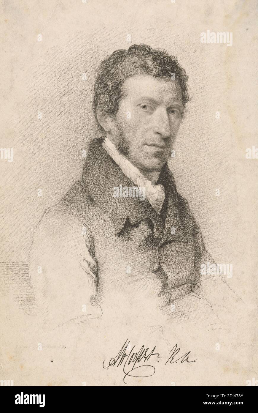 Abraham Cooper, R. A., James Thomson, 1789–1850, britisch, nach John Jackson, 1778–1831, britisch, 1827, Stipple Engraving Stockfoto