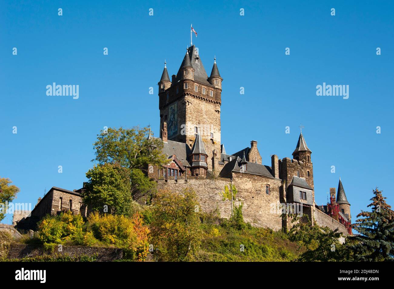 Reichsburg, Cochem, Mosel, Rheinland-Pfalz, Deutschland Stockfoto