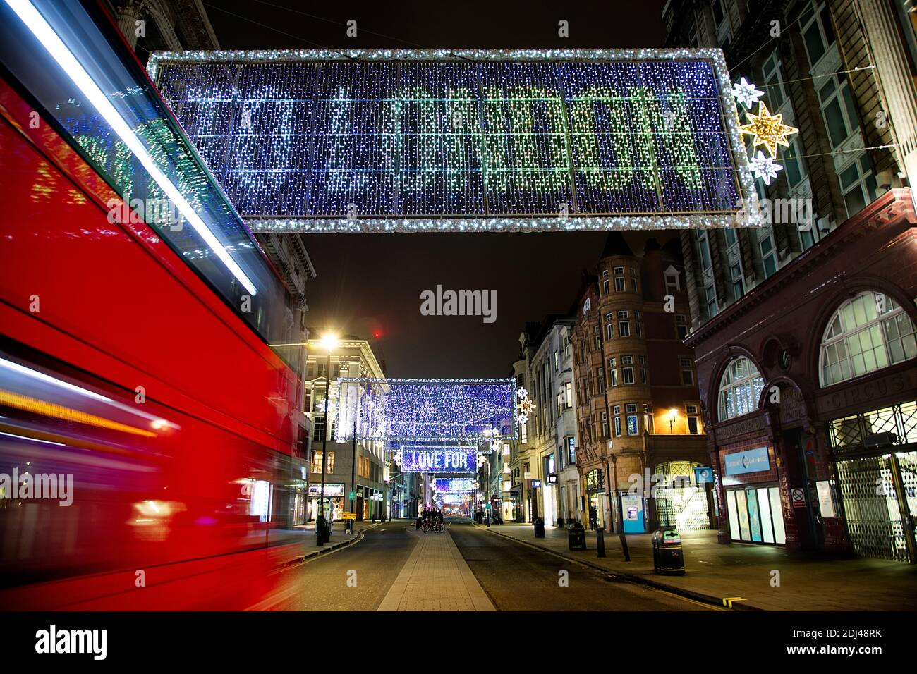 Oxford Street Christmas Lights, London Stockfoto